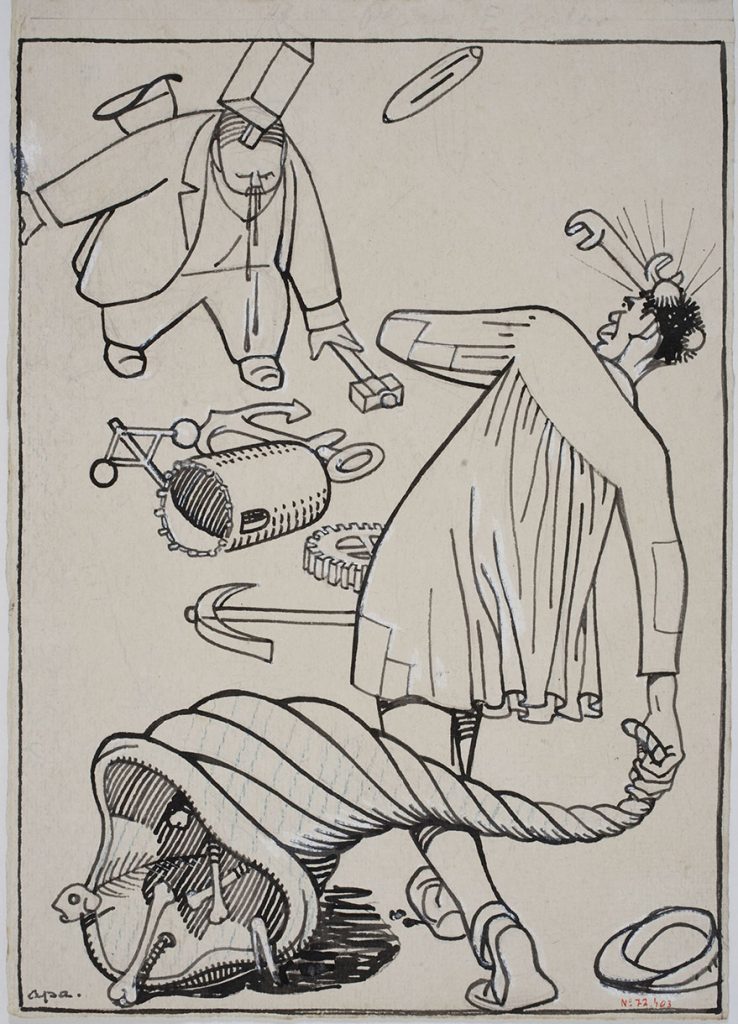 'Lluita de classes', il·lustració de Feliu Elias (1878-1948)