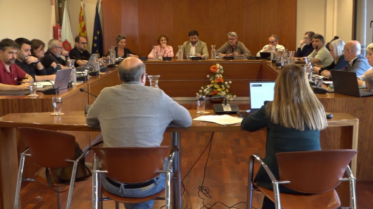 Un moment del ple de Manlleu de dilluns