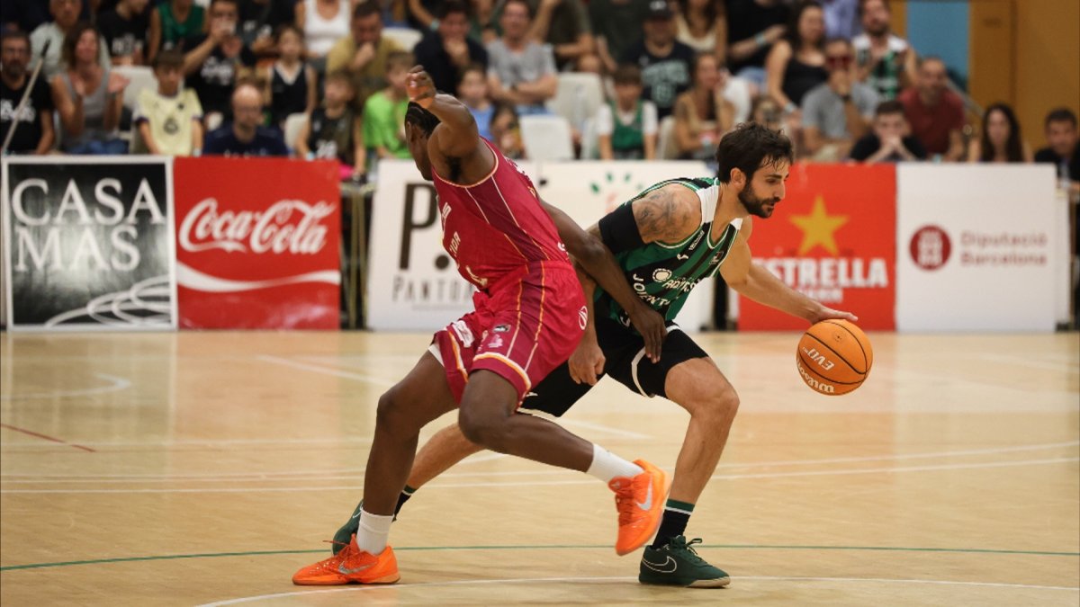 Ricky Rubio, en un instant del partit d'aquest dijous a Sant Julià de Vilatorta