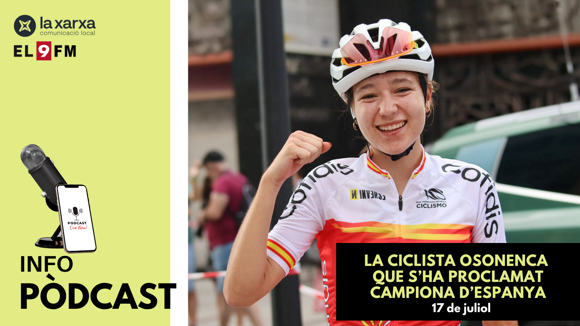 La ciclista osonenca que s’ha proclamat campiona d’Espanya