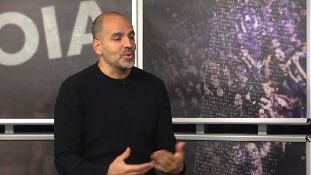 Santi Serratosa, en un moment de l'entrevista