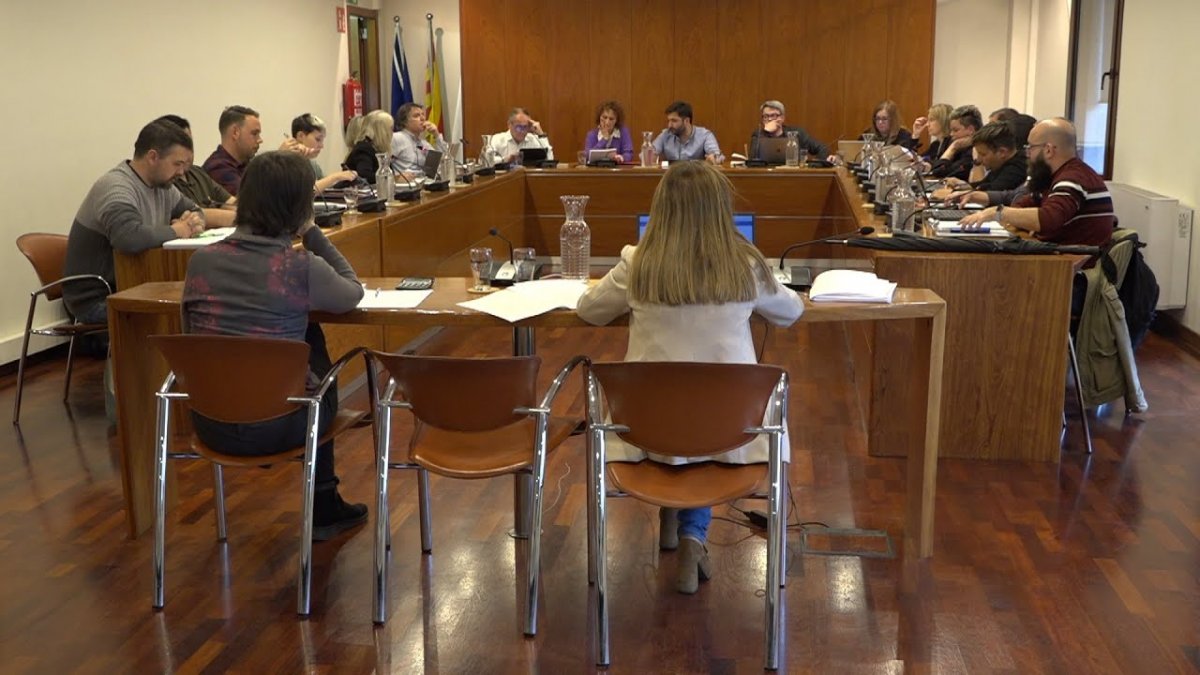 Un moment del ple de Manlleu d'aquest dimarts