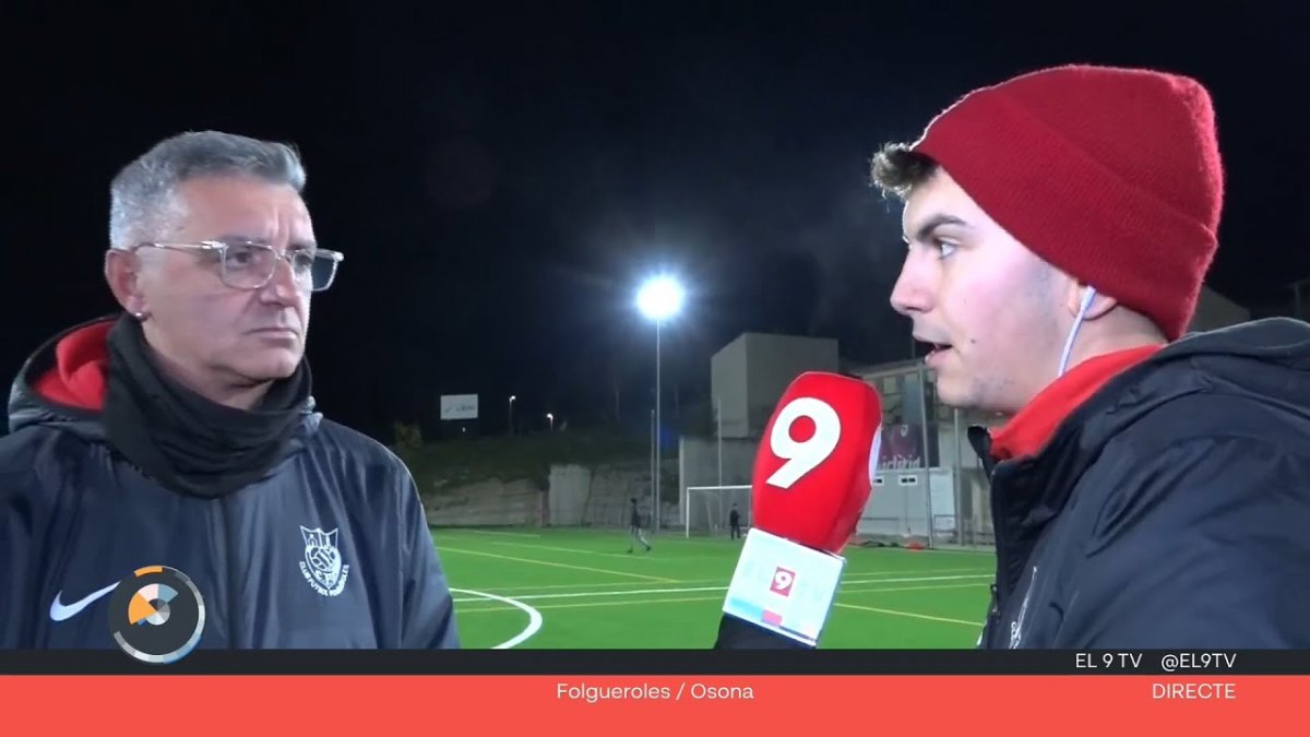 Lluís Herrera, coordinador del Club Futbol Folgueroles, entrevistat per EL 9 TV