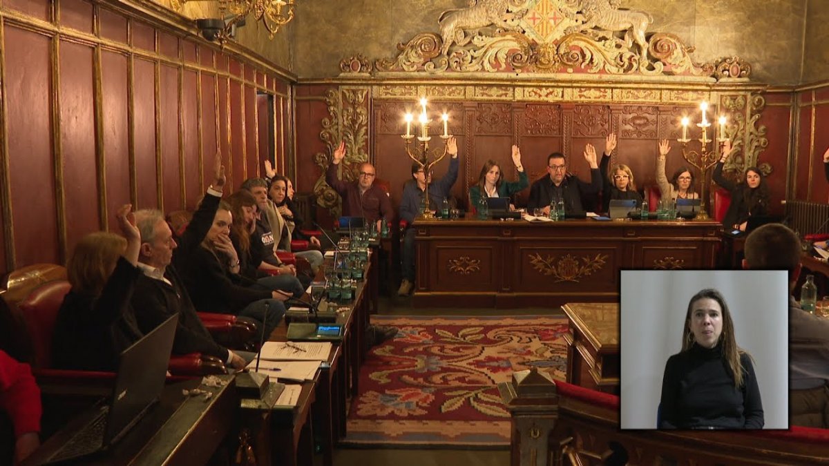 Una imatge del ple de Vic d'aquest dilluns