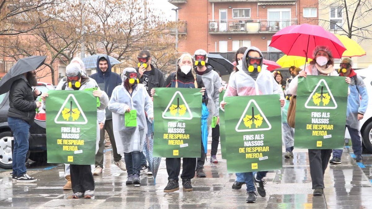 Imatge de l'acció de la CUP