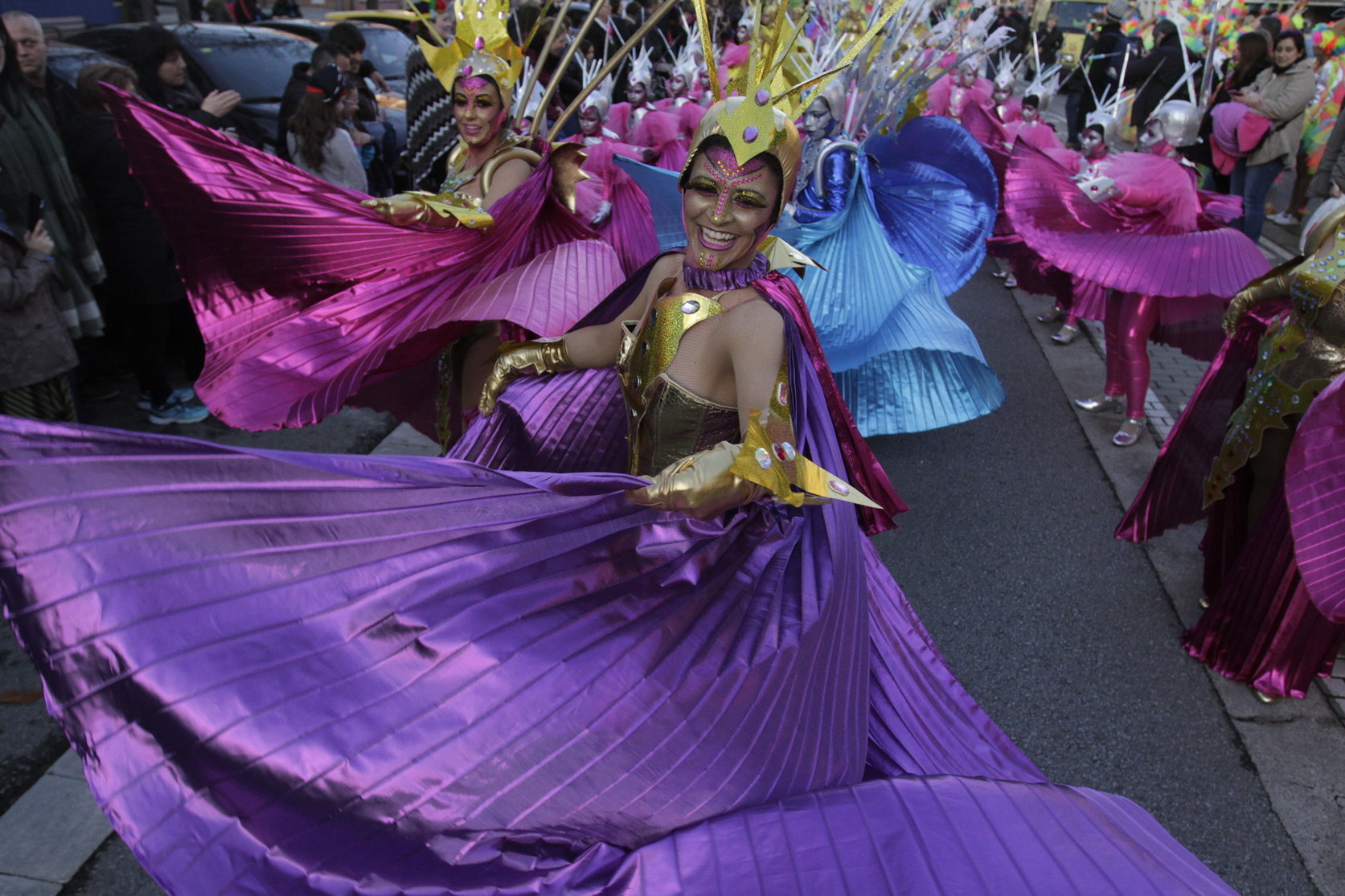 Una de les comparses participants en el Carnaval de Mollet d'aquest any