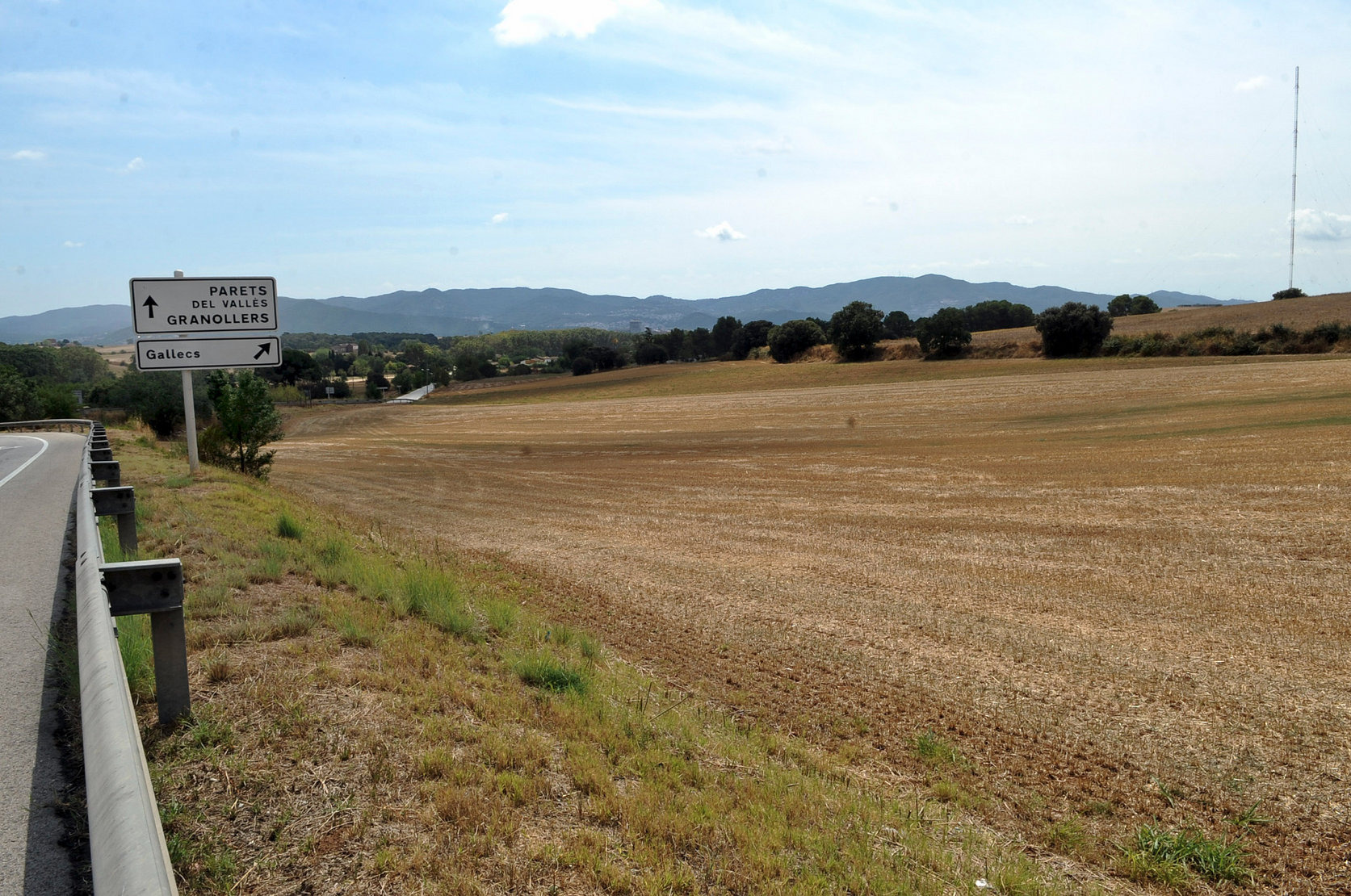 Vista de Gallecs des de la carretera de Lliçà de Vall a Sabadell
