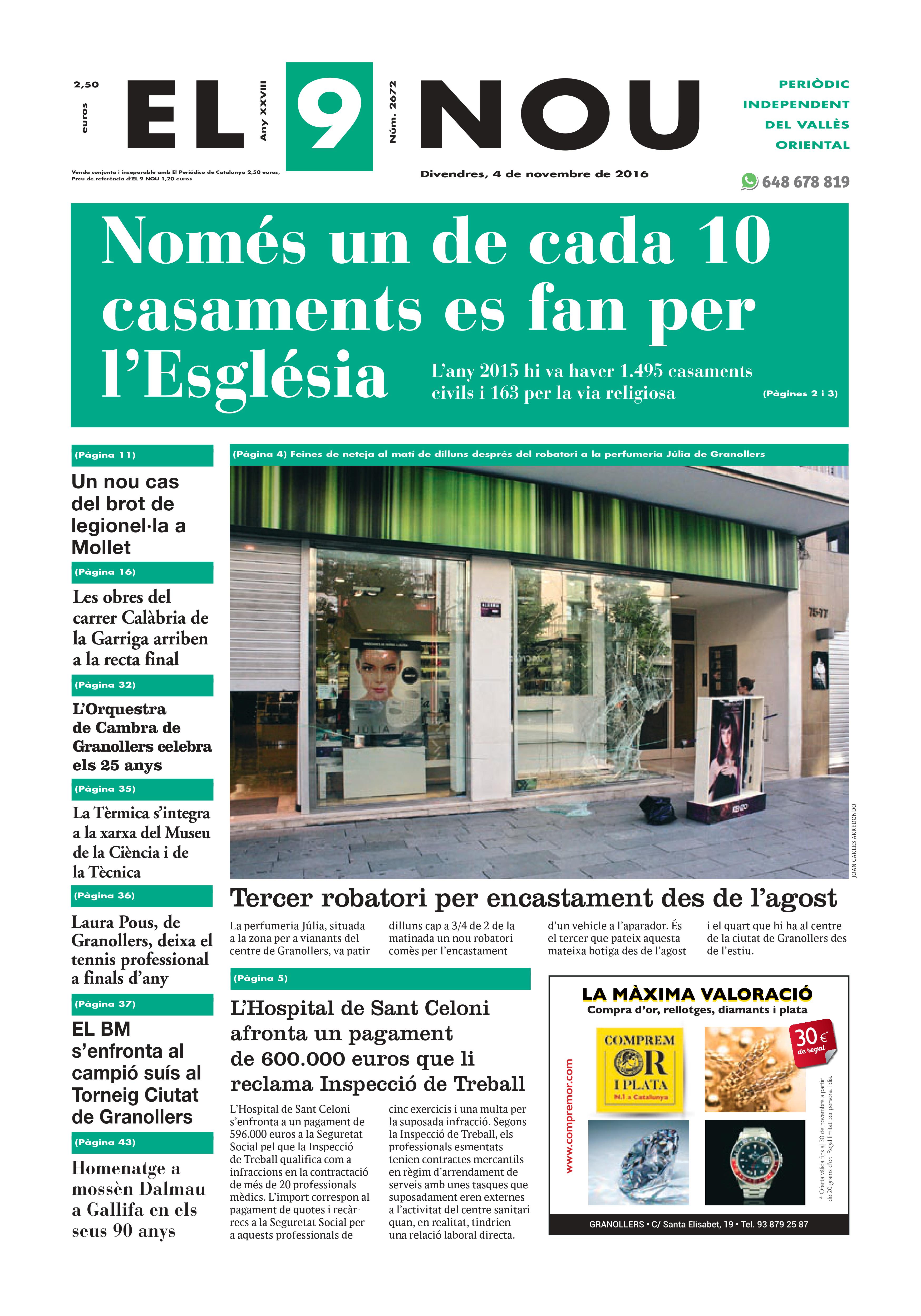 Portada de divendres, 4 de novembre