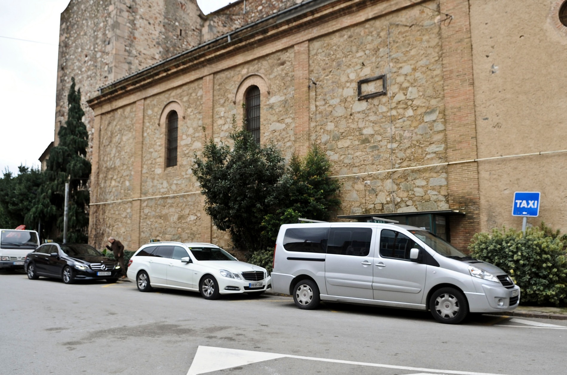 La parada de taxis de la Garriga, al passeig dels TIl·lers