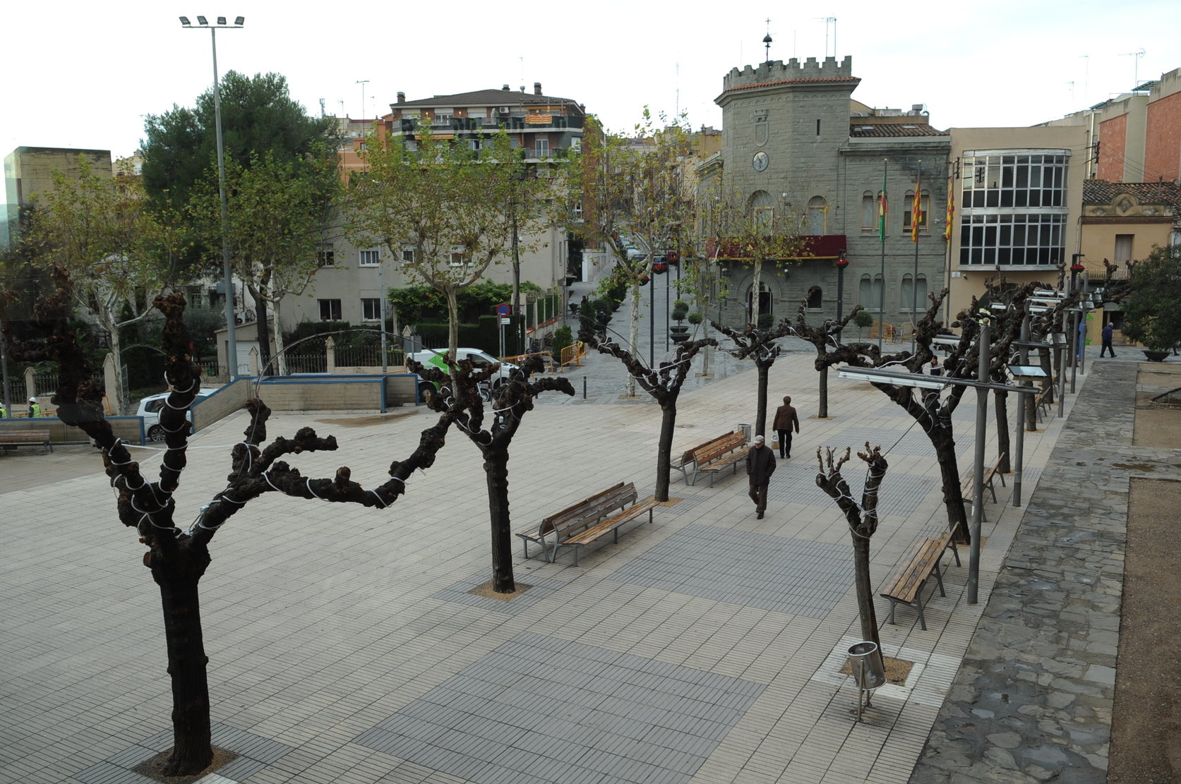 La plaça de la Vila de Parets en una imatge d'arxiu
