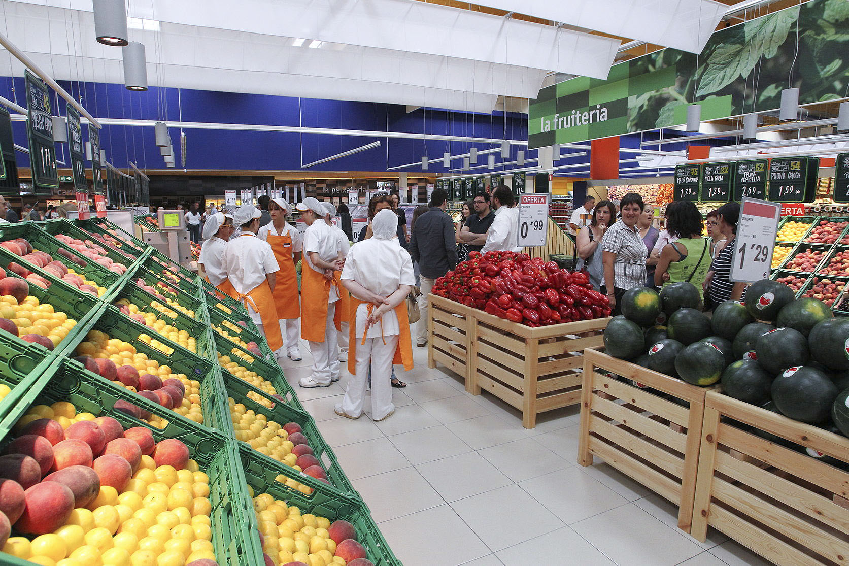Imatge del supermercat Esclat a Malla el dia de la seva inauguració
