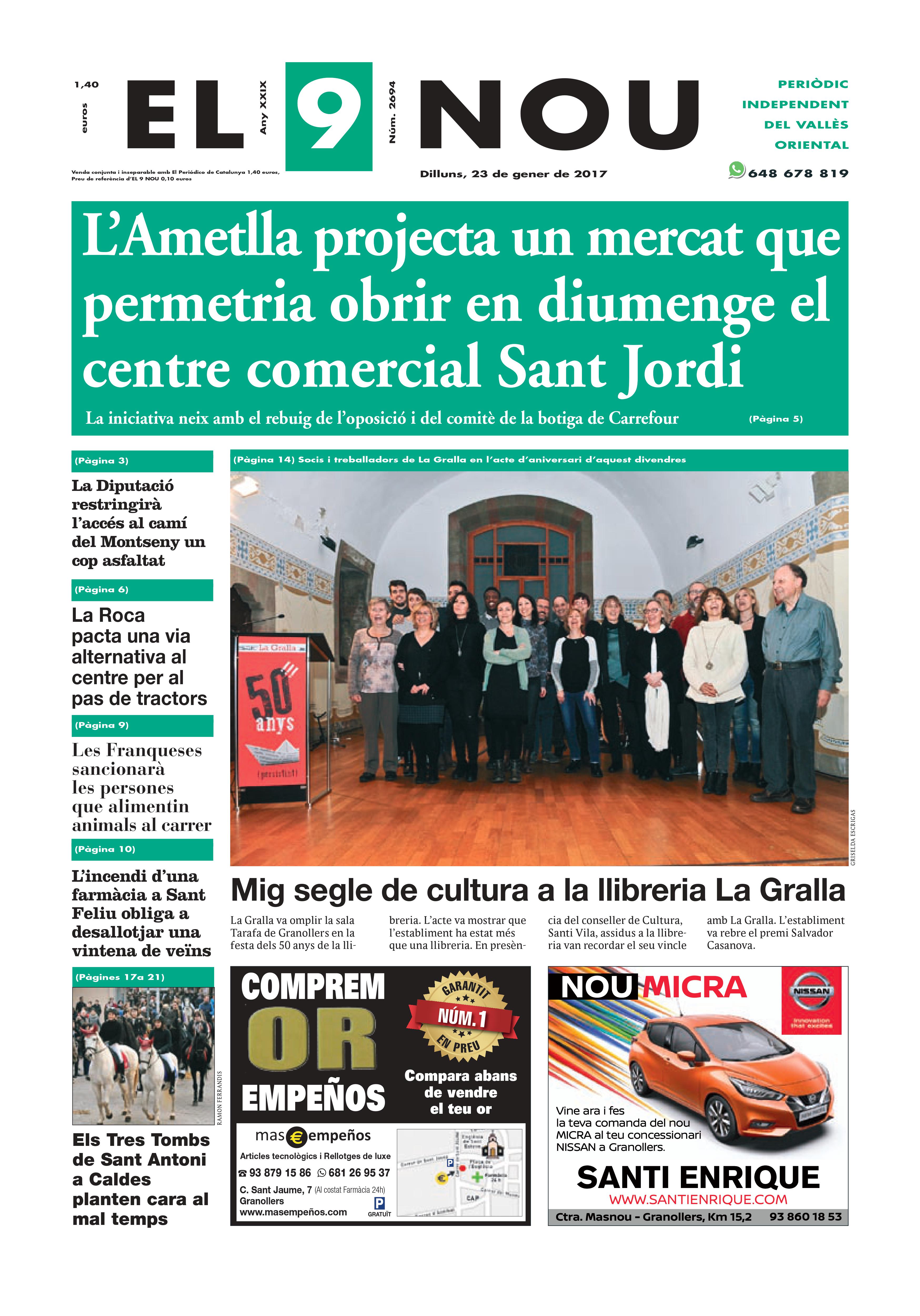 Portada Vallès 23/01/2017