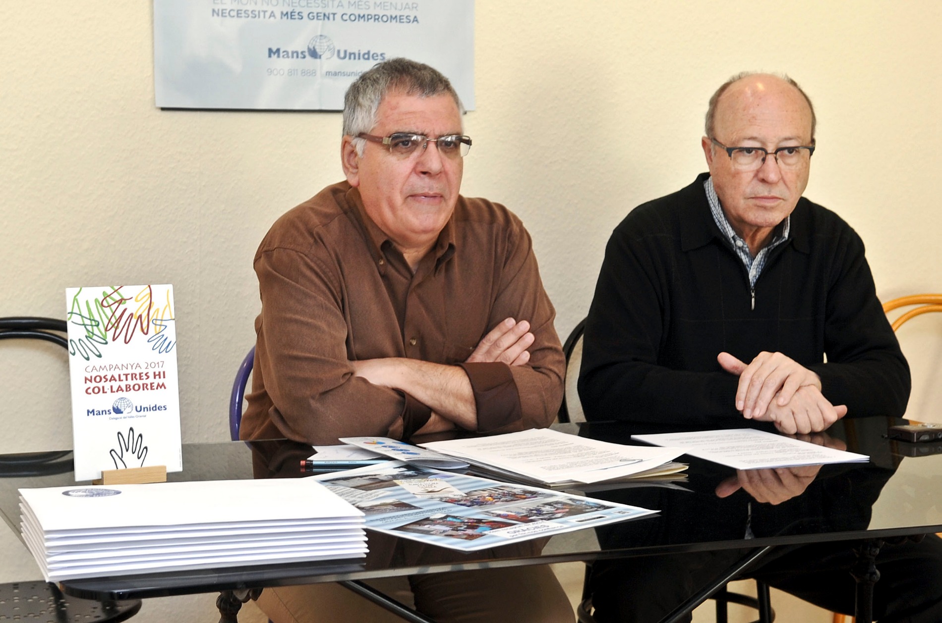 Joan Quintana i Josep Maria Pagès, en la presentació de la campanya