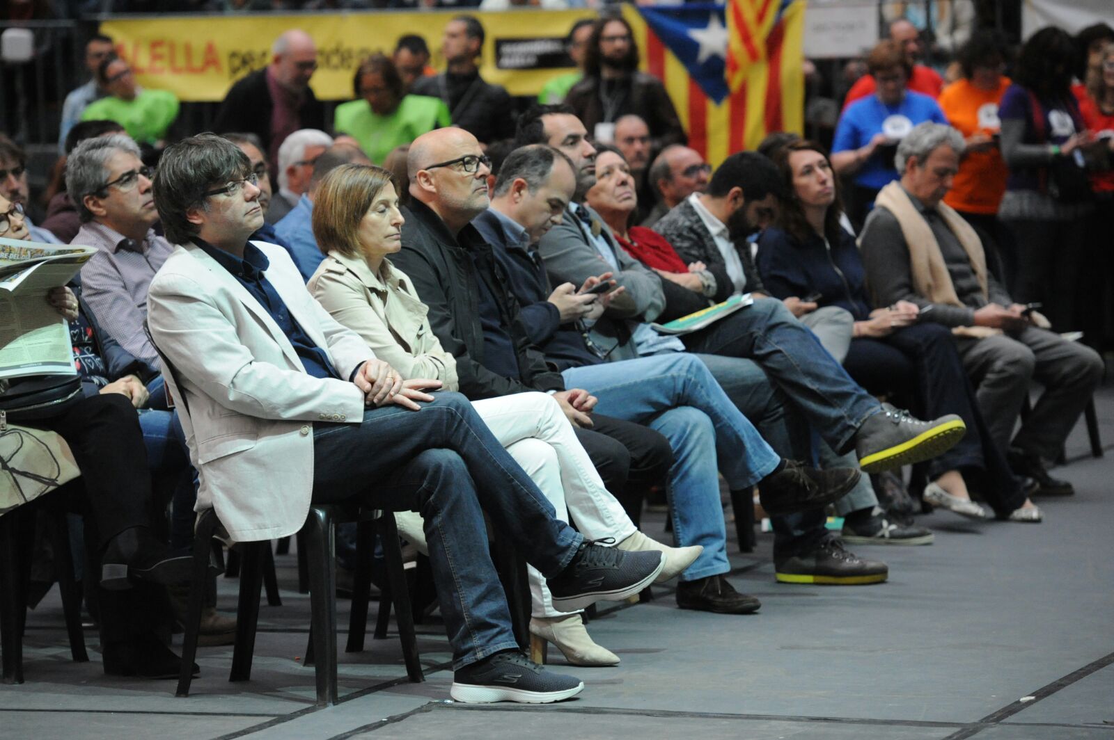 Puigdemont, Forcadell, Corominas i altres representants polítics