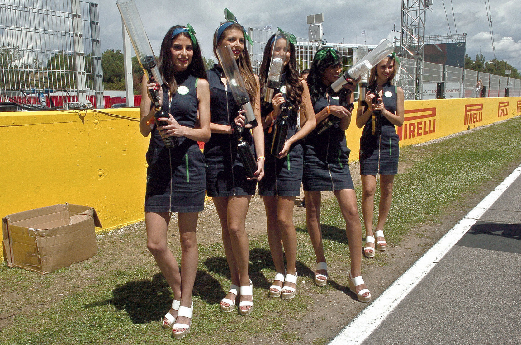 Unes hostesses en l'últim Gran Premi de Fórmula 1 al Circuit
