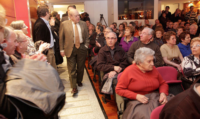 Jordi Pujol a l'auditori de Caixa Manlleu, l'any 2010