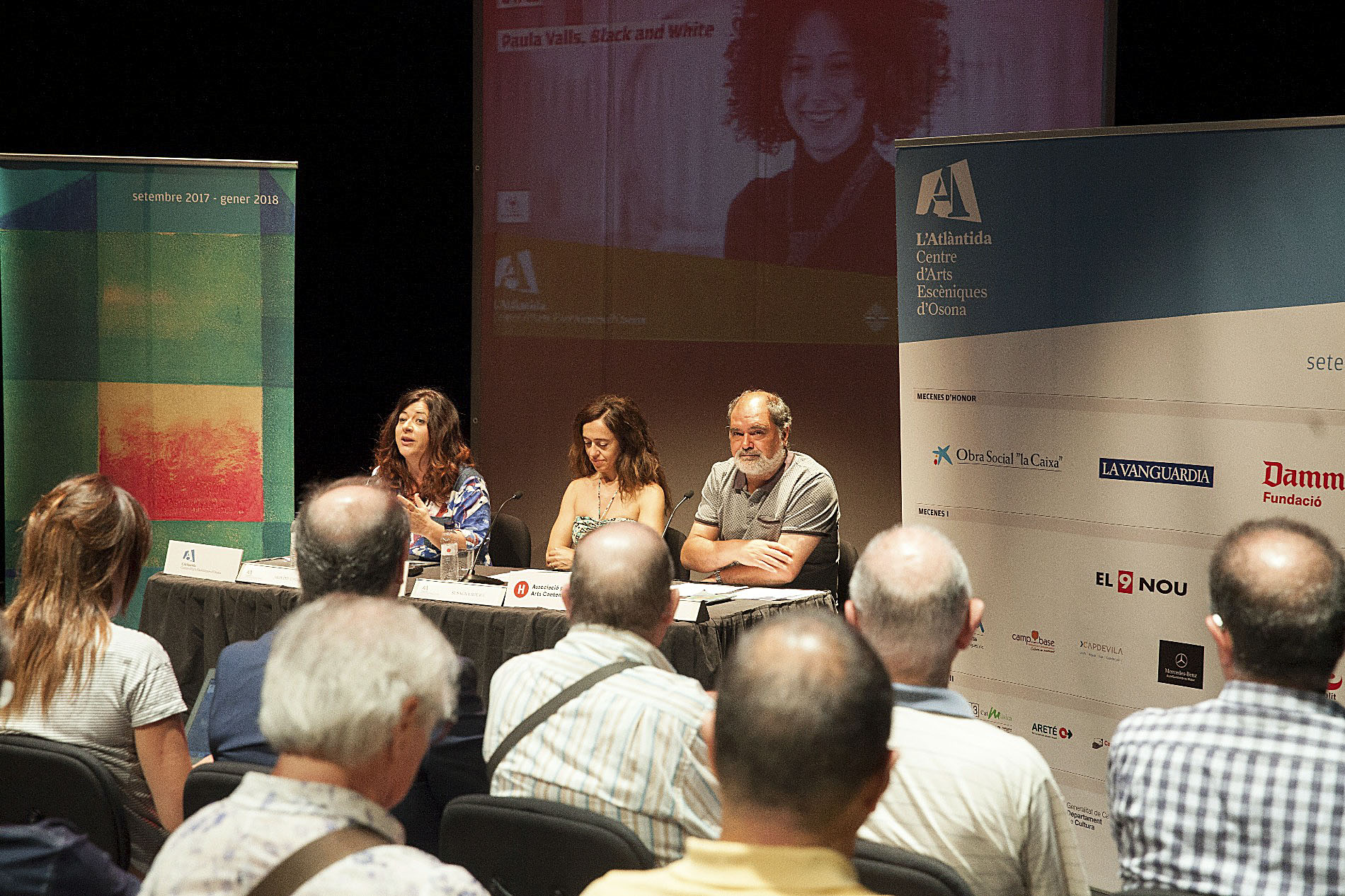 Roda de premsa de presentació de la nova temporada amb Susagna Roura, Montse Catllà i Ramon Ferrer