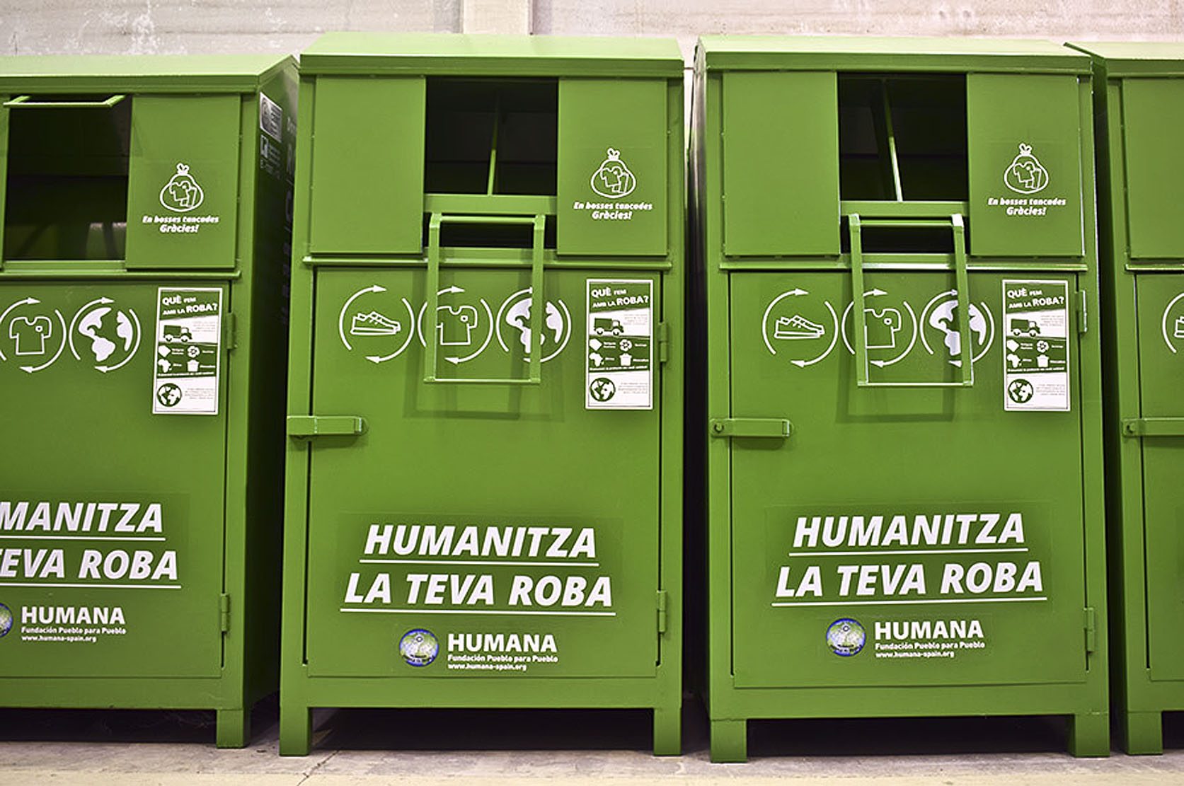 Els contenidors d'Humana estan instal·lats en una trentena de municipis de la comarca