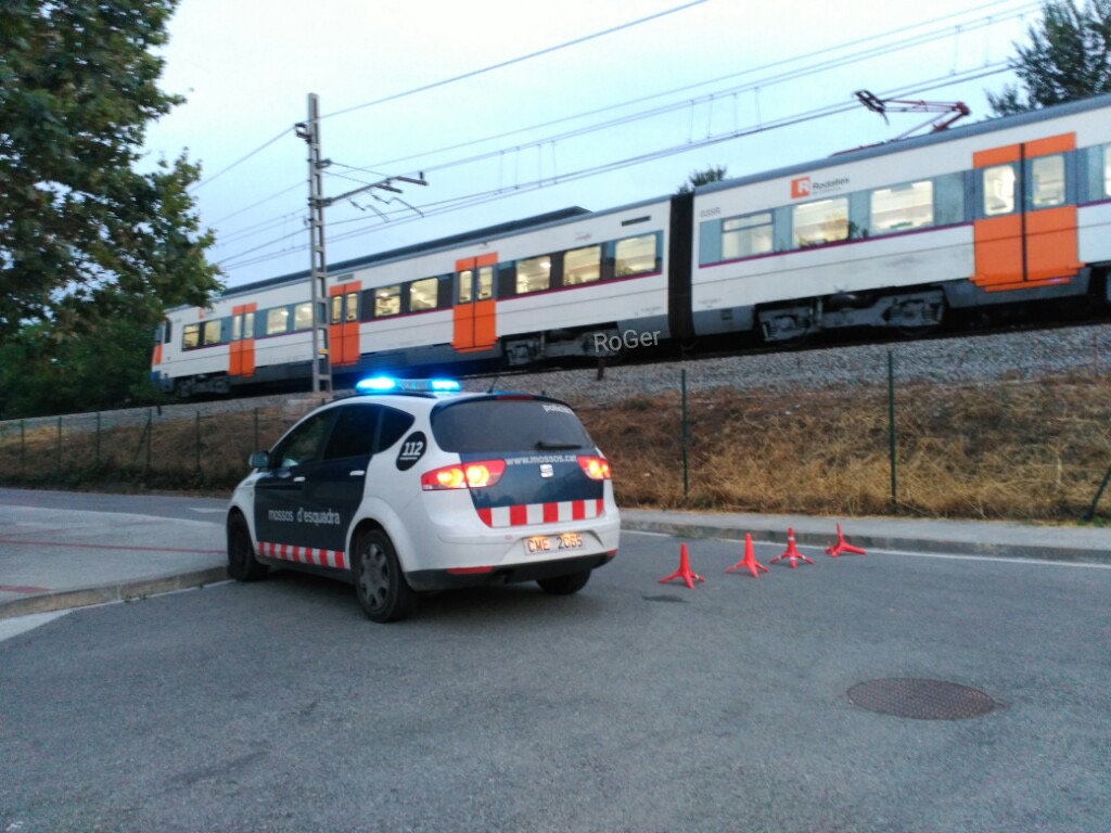 El tren afectat a la zona de l'atropellament aquest dimarts al matí