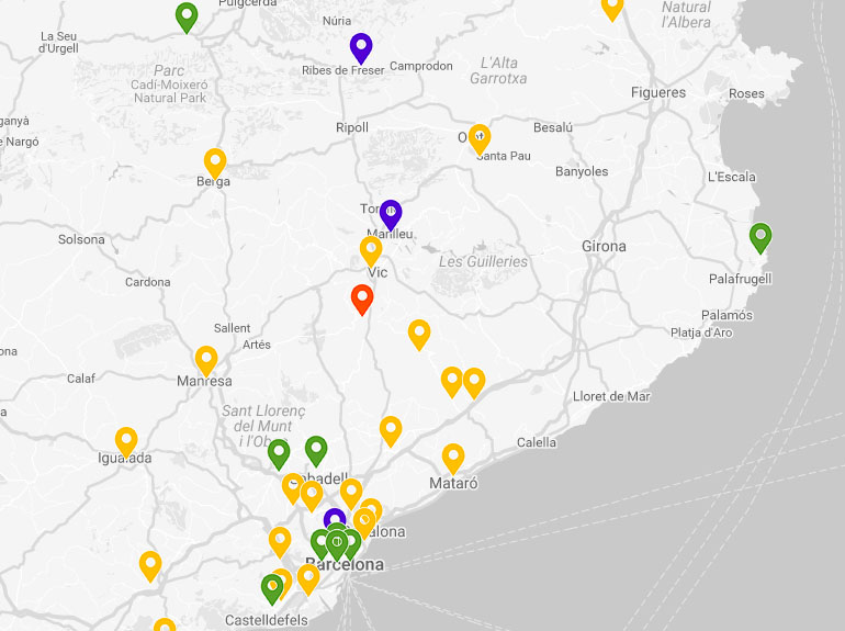 Mapa del control de qualitat de l'aire