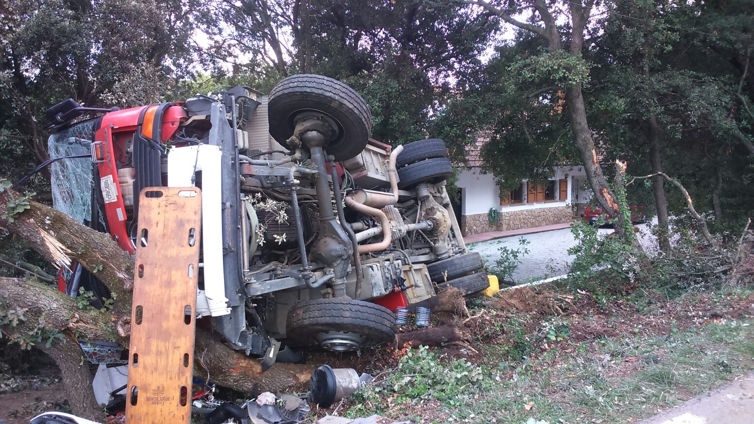 El camió accidentat és del parc de voluntaris de Santa Maria de Palautordera