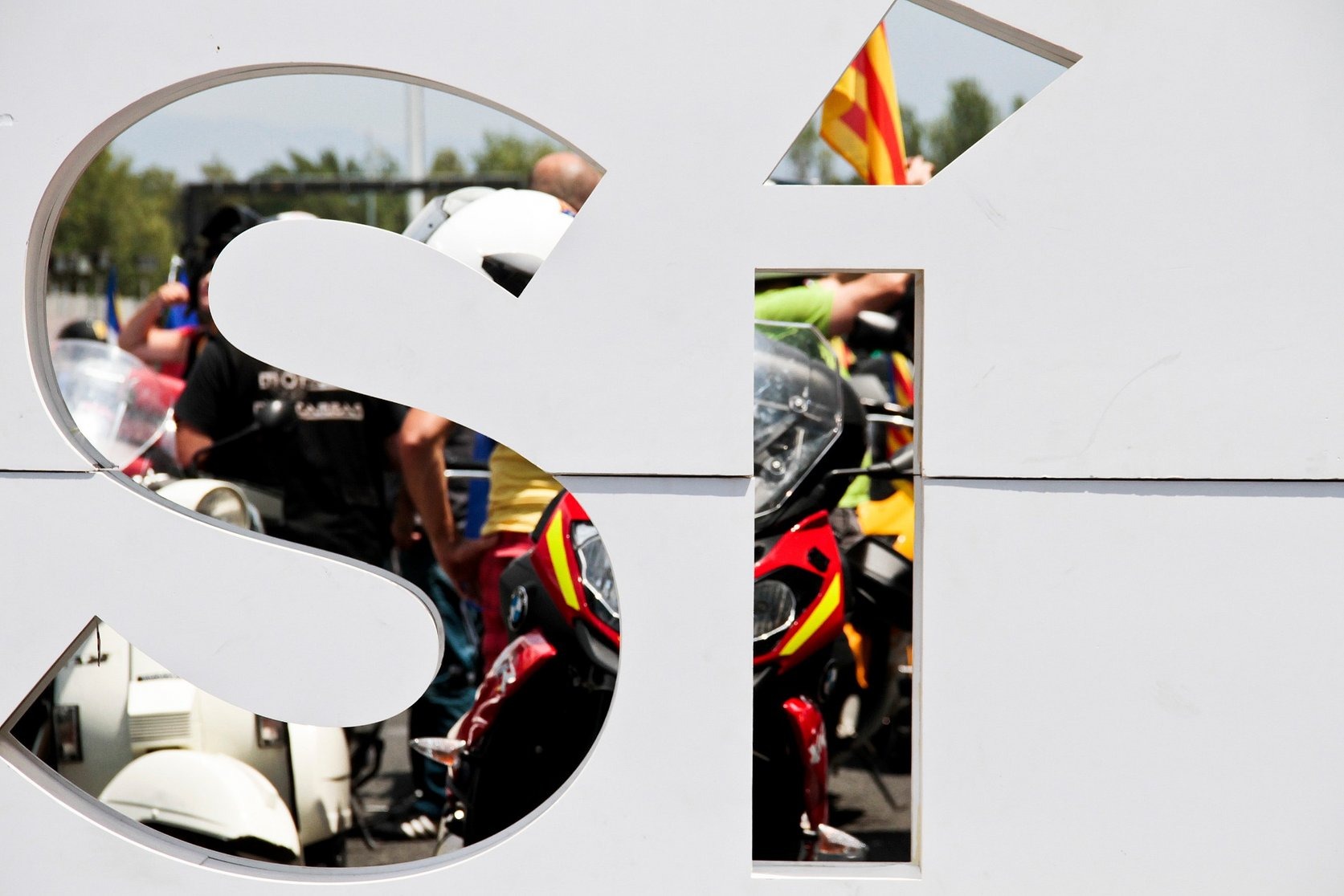 Un dels moments de la motorada per la independència que es va celebrar al Circuit de Catalunya ara fa uns mesos