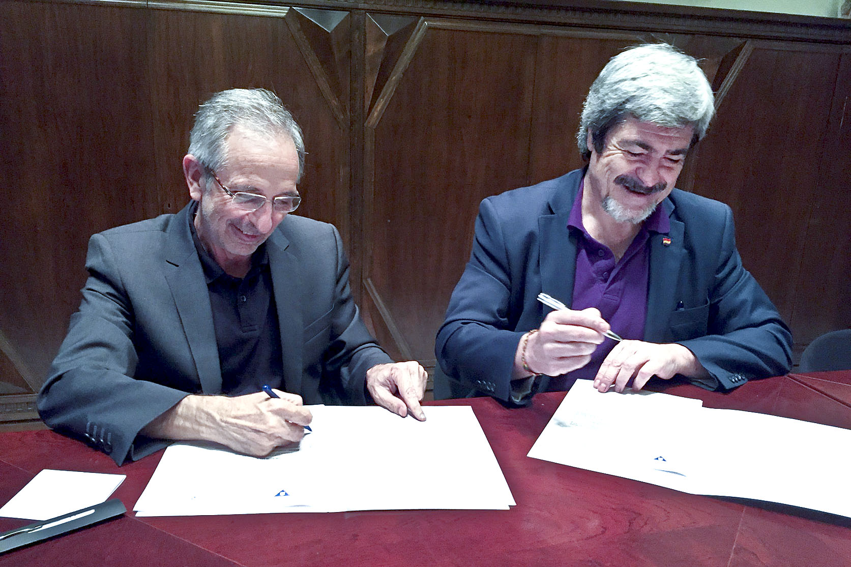 Josep Mayoral i Enric Garriga van firmar el conveni