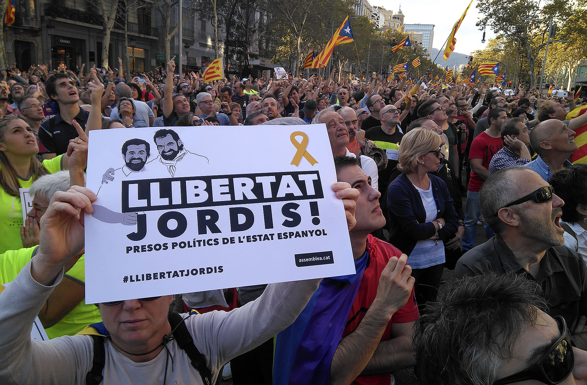 La manifestació a Barcelona va aplegar 450.000 persones segons la Guàrdia Urbana