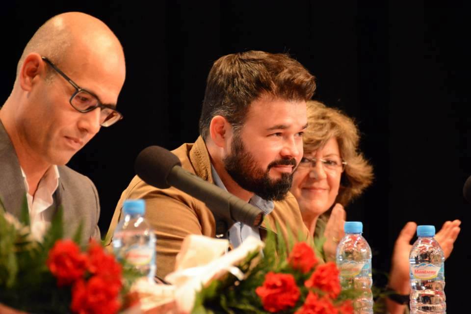 Jordi Seguer, amb Rufián i Massaguer