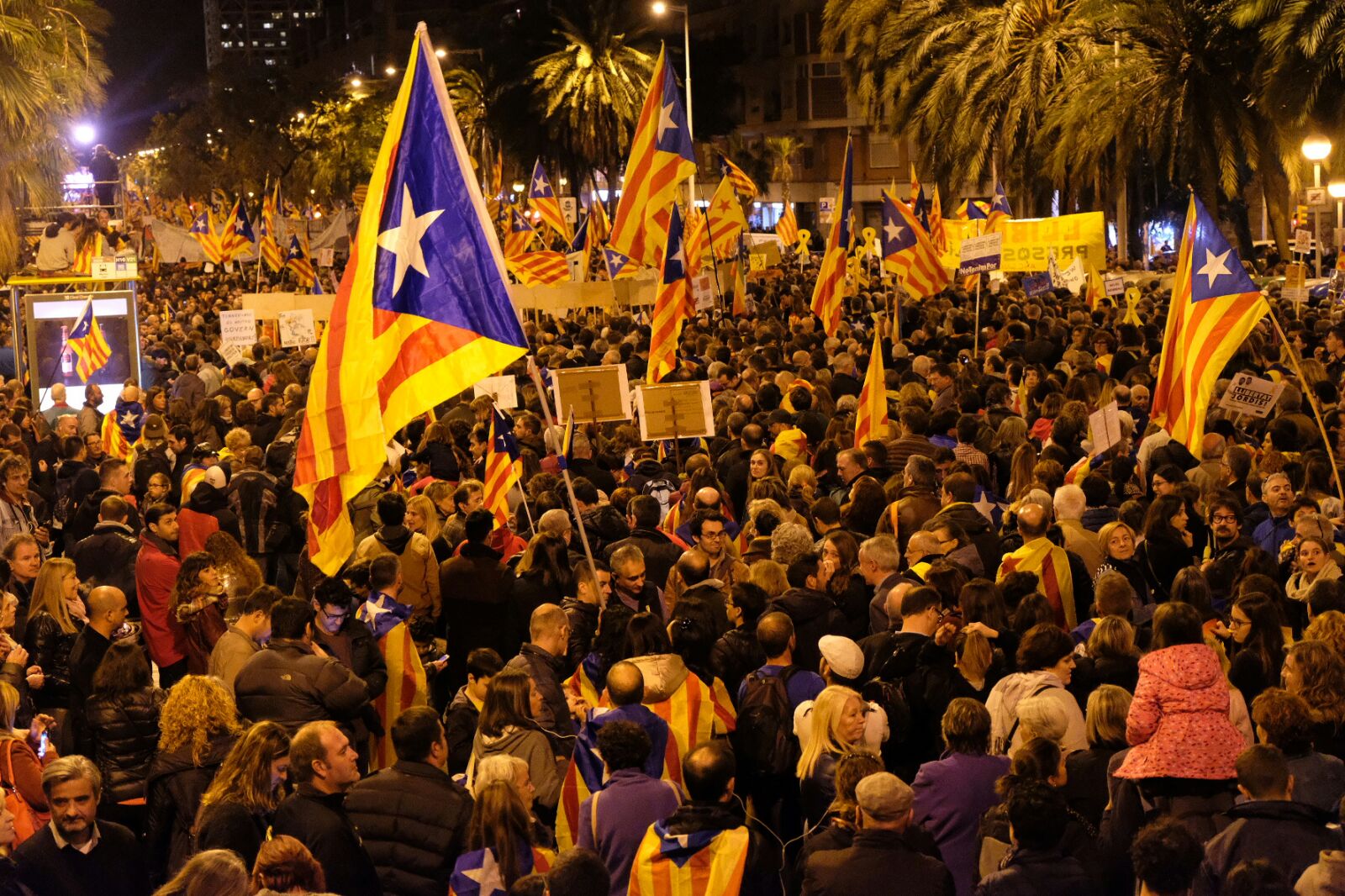 La manifestació ha omplert el carrer Marina de Barcelona aquest dissabte