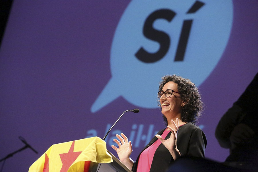 Marta Rovira durant un acte de la campanya pel Referèndum de l'1-O