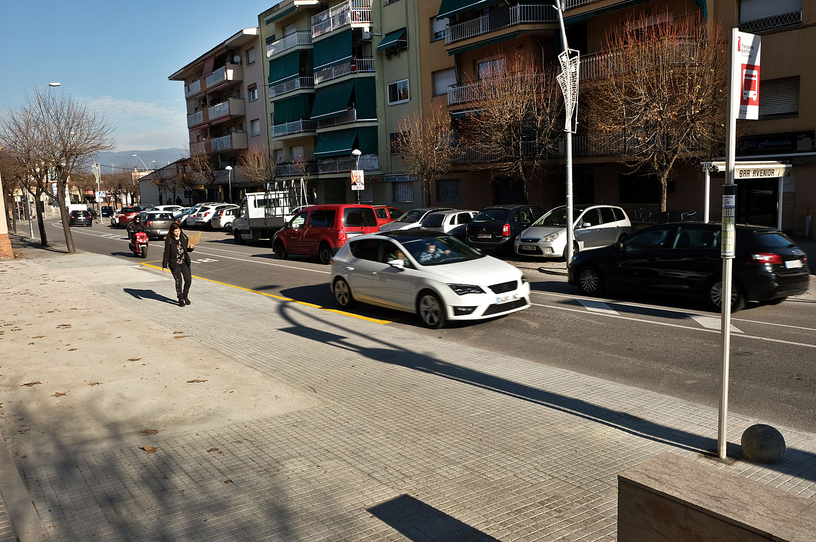 La parada de l'avinguda Montserrat, a Lliçà de Vall, on ara també pararà el bus exprés