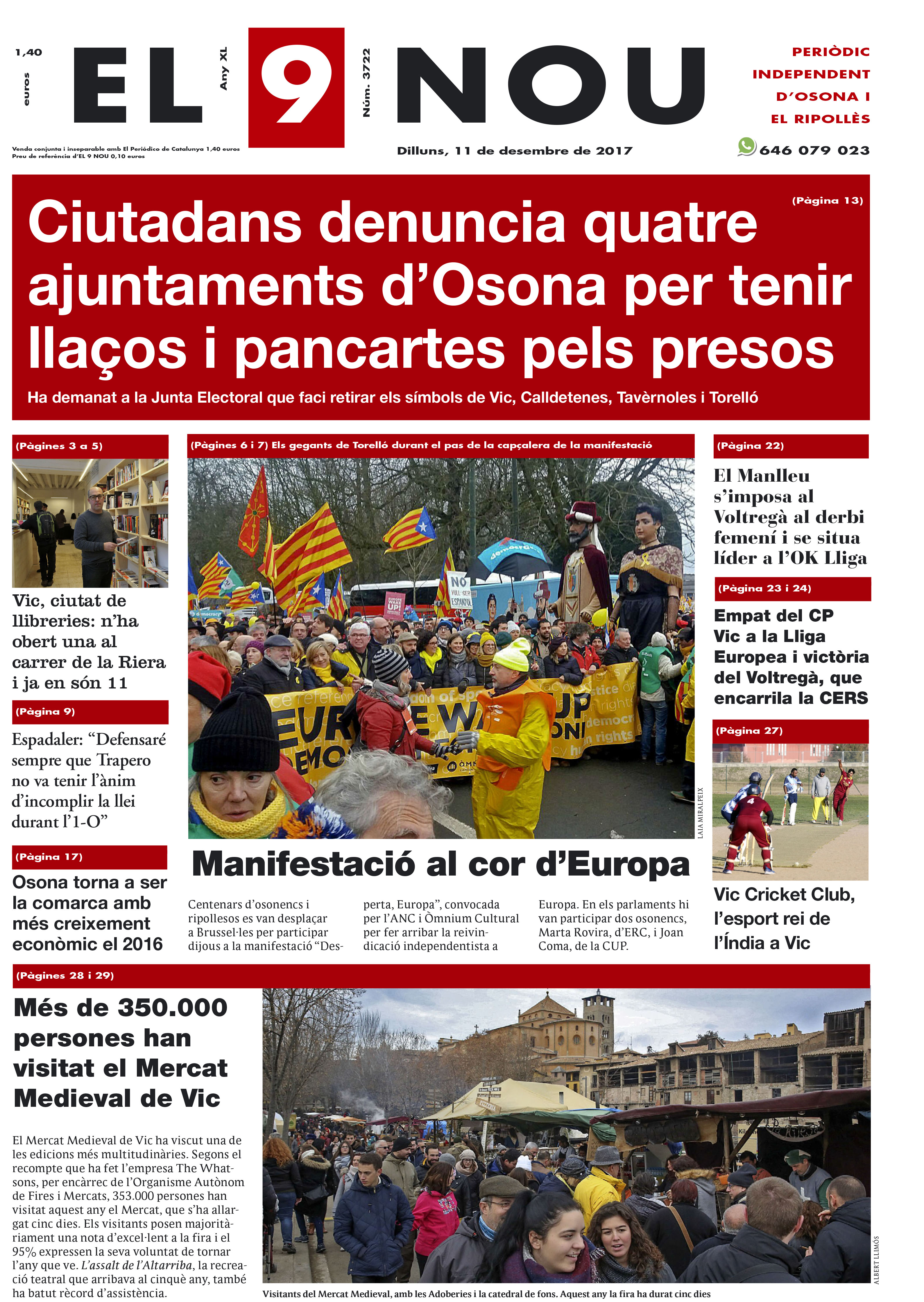Portada Osona i el Ripollès 11-12-17