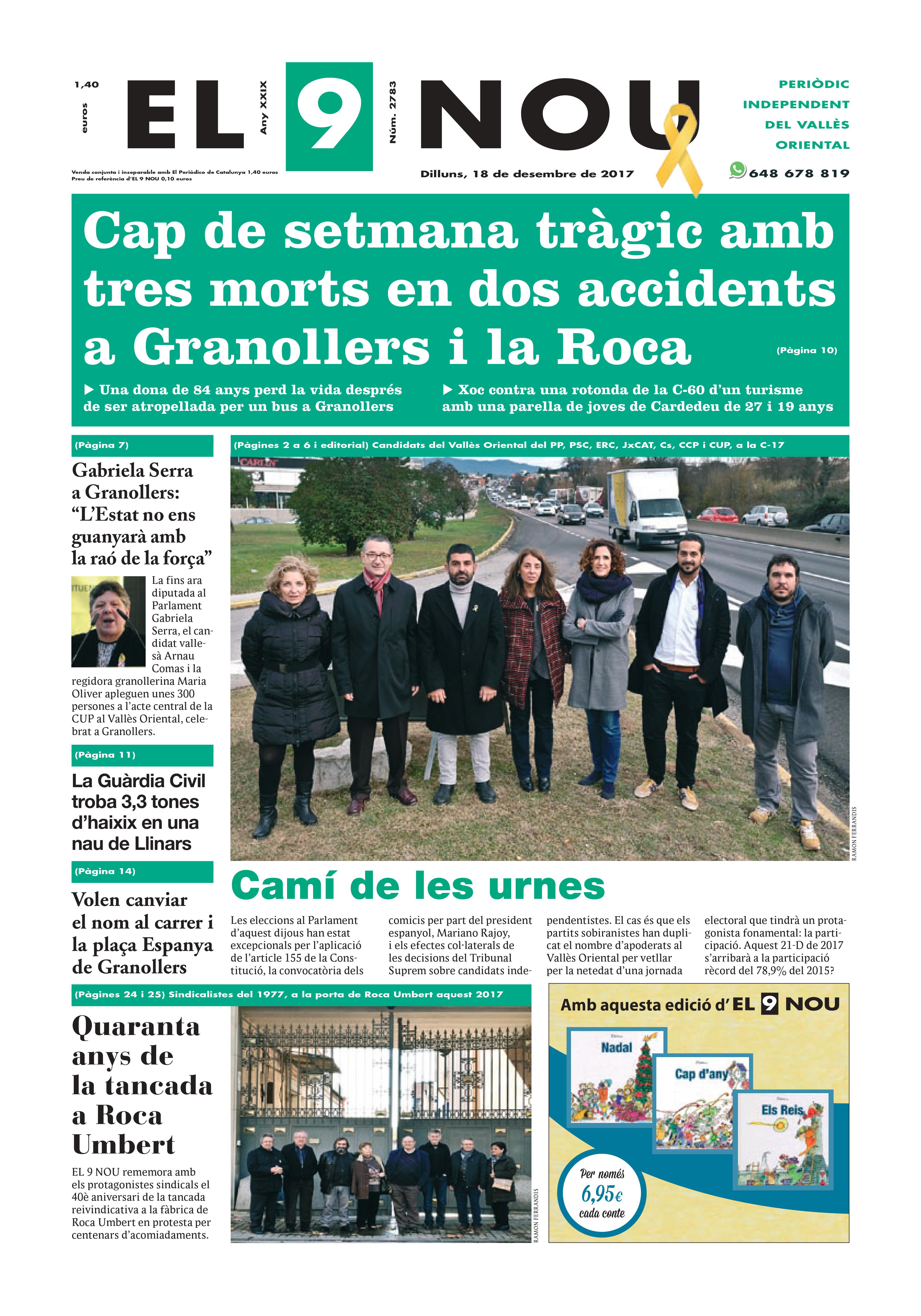primera plana EL 9 NOU 18_12_17 Valles