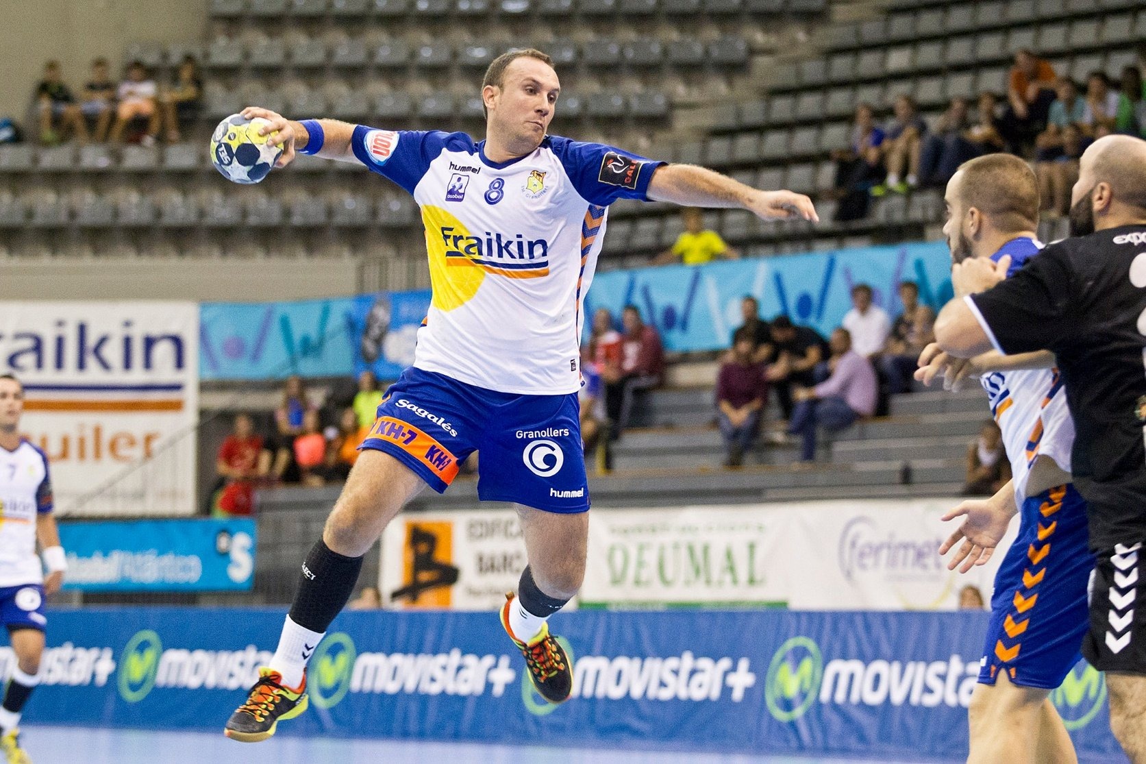 Álvaro Ferrer en un partit de la segona volta de la temporada passada al Palau d'Esports