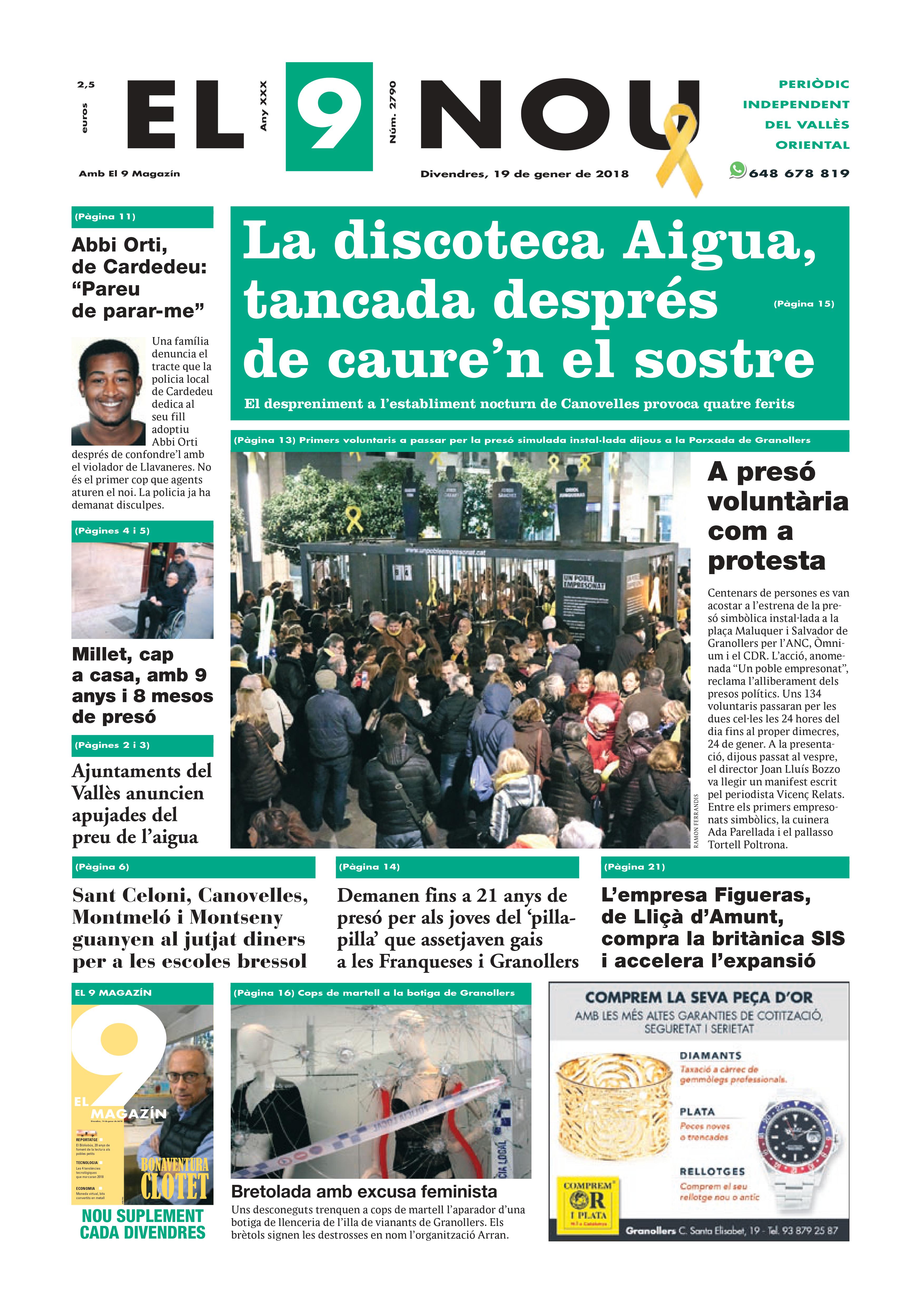 primera plana EL 9 NOU 19_01_18 Valles