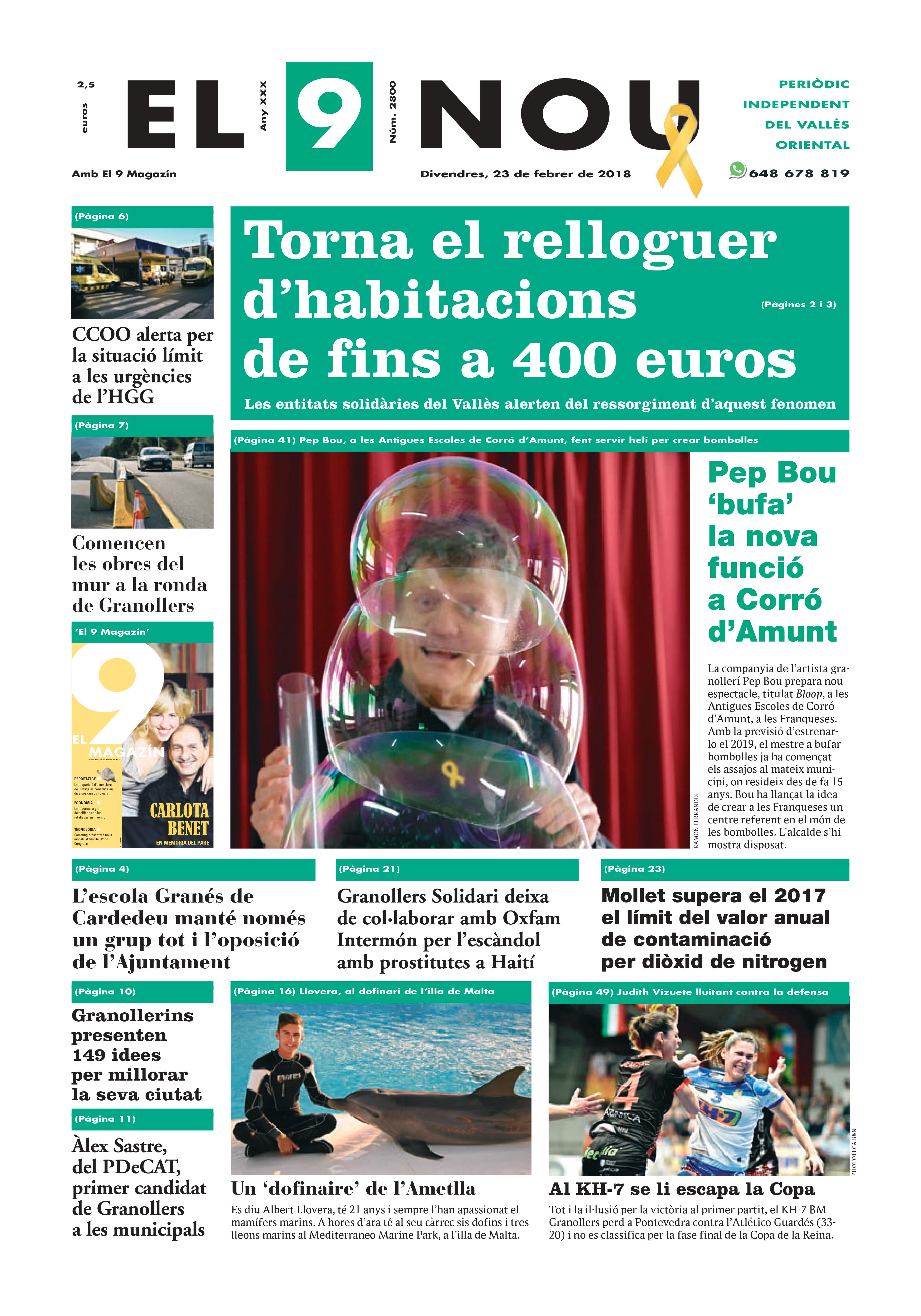 Primera plana EL 9 NOU 23_02_18 Vallès
