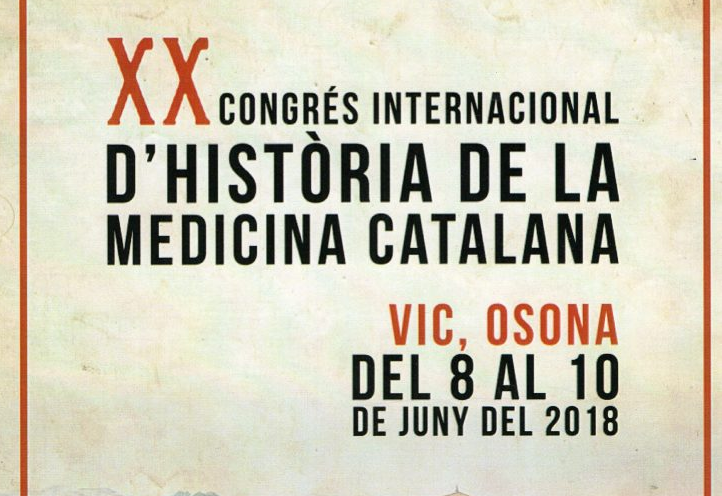 Cartell informatiu del XX Congrés d’Història de la Medicina Catalana