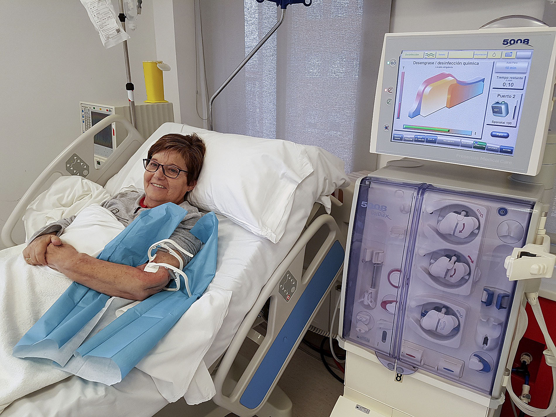 Margarita Balasch segueix el programa d'hemodiàlisi tres cops per setmana