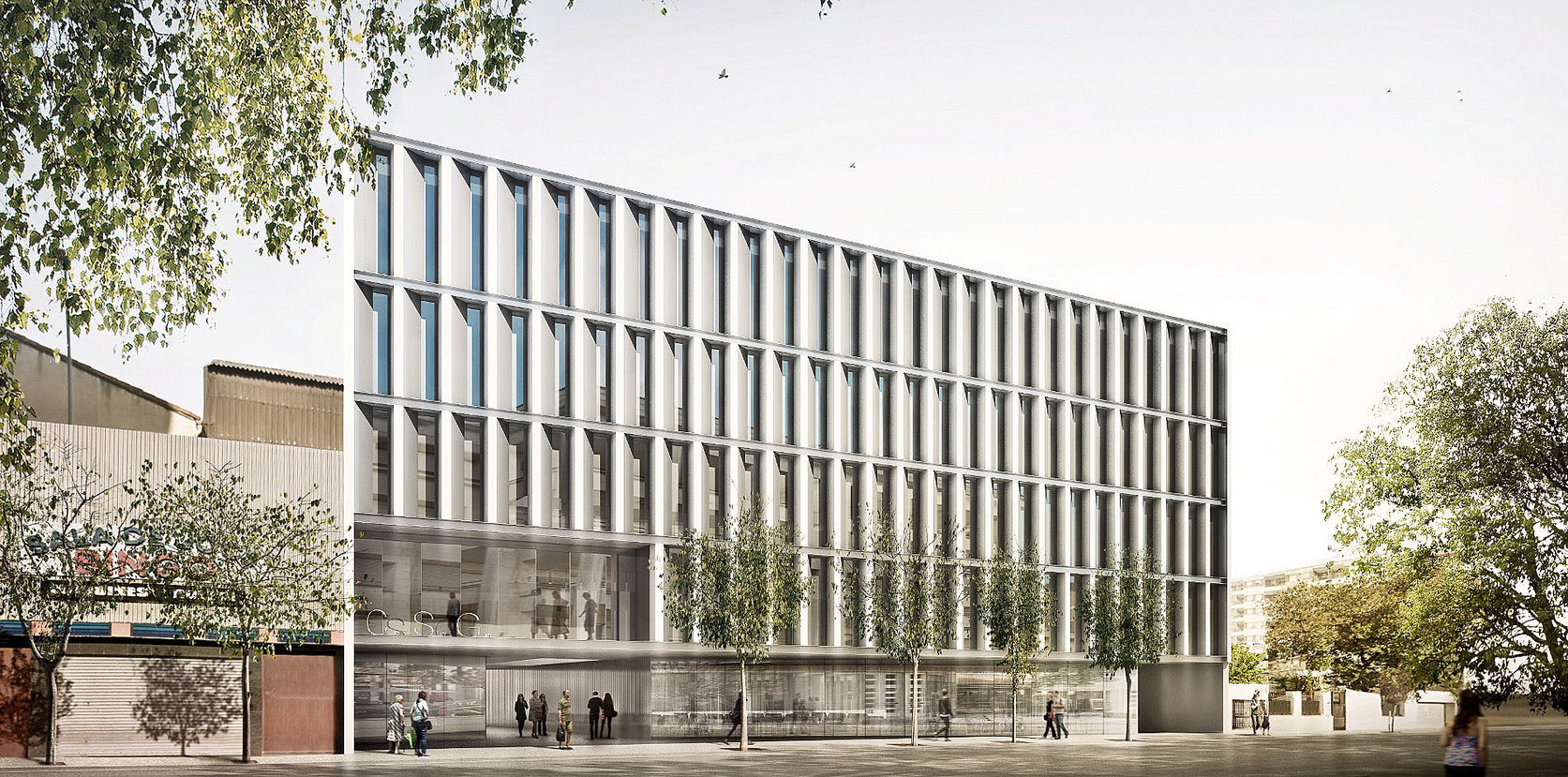 Imatge virtual del futur edifici sanitari que es construirà al solar de l'antiga Policlínica de Granollers