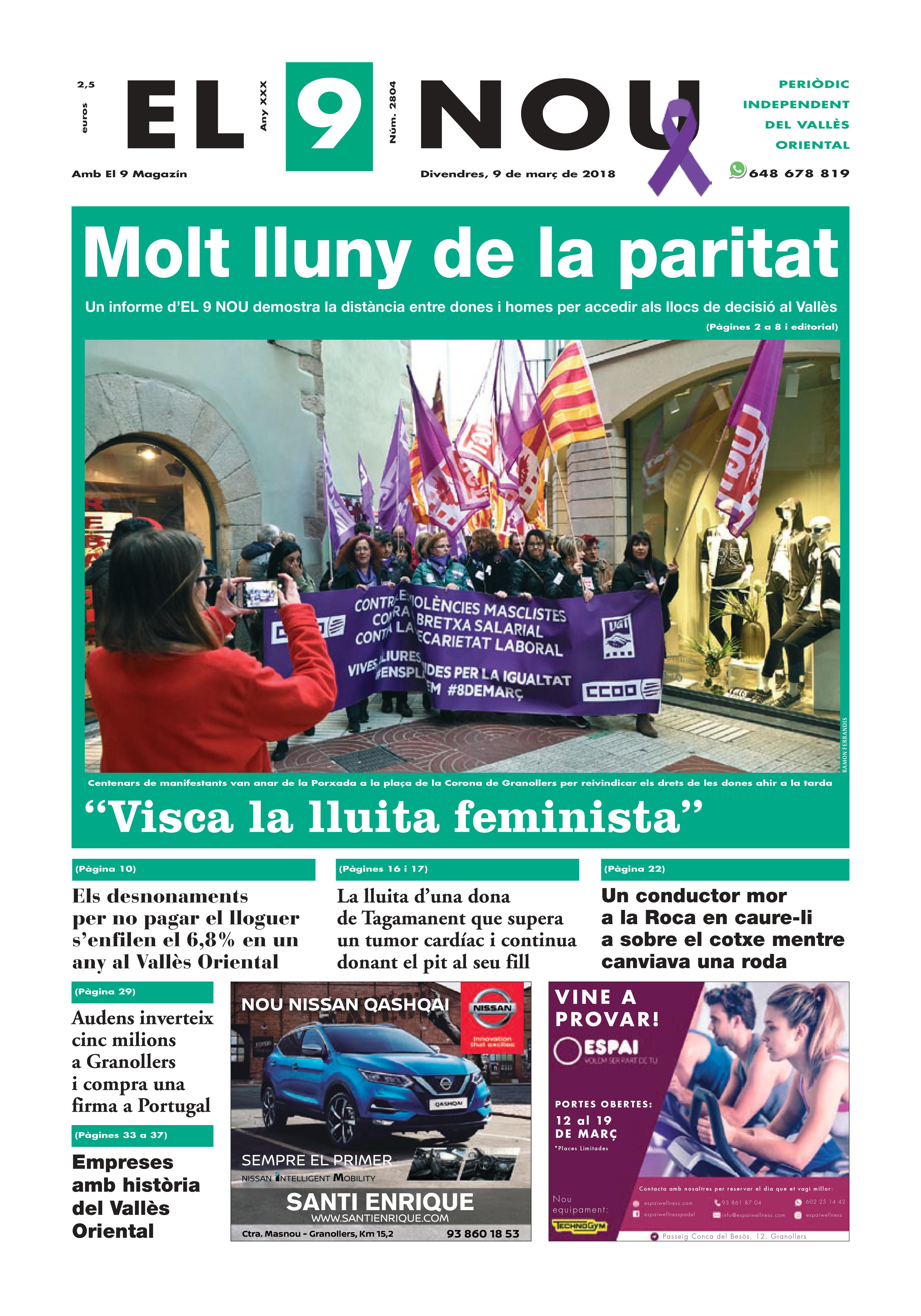 Primera plana EL 9 NOU 09_03_18 Vallès