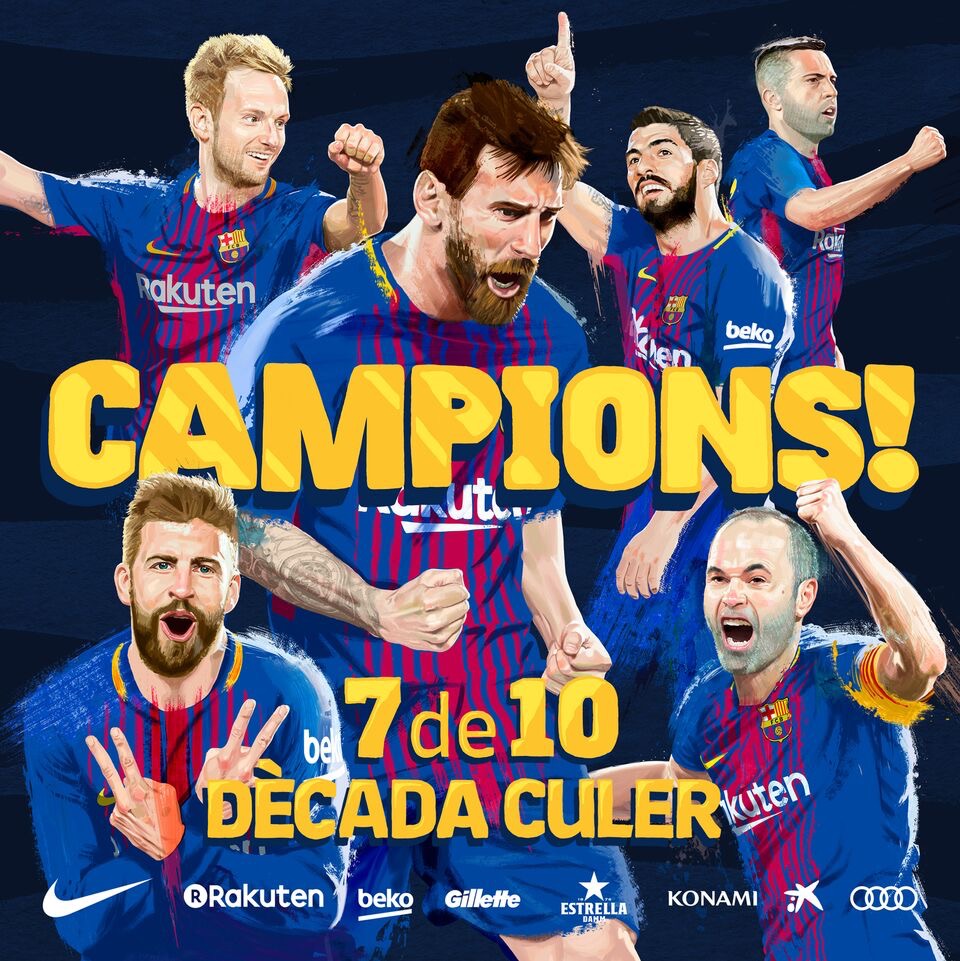 Muntatge que ha difós el twitter del Barça