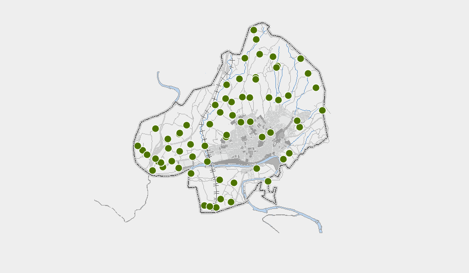 Mapa interactiu dels locals buits de Manlleu respecte el sector de l'agricultura i la ramaderia