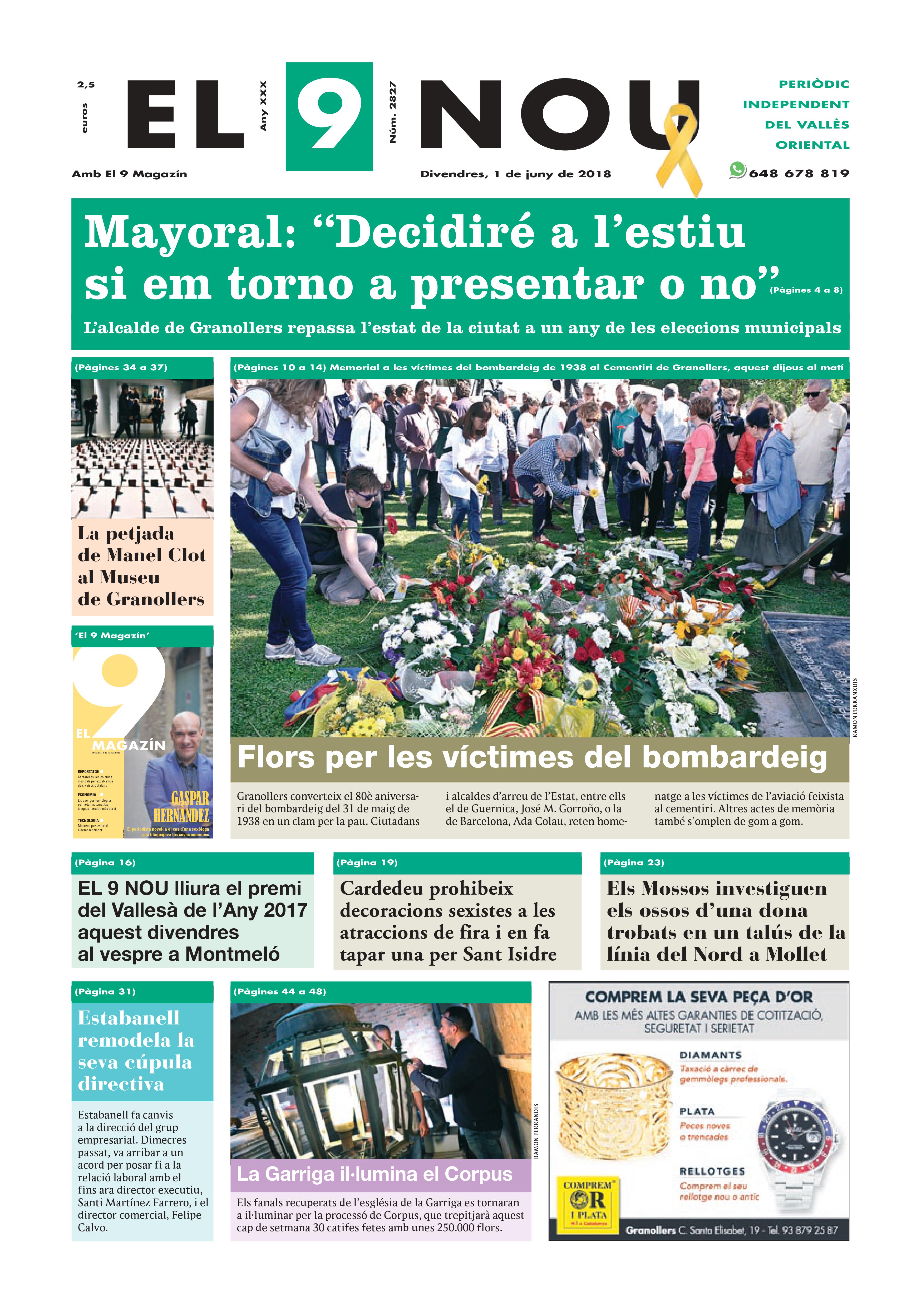 Primera plana EL 9 NOU 01_06_18 Vallès