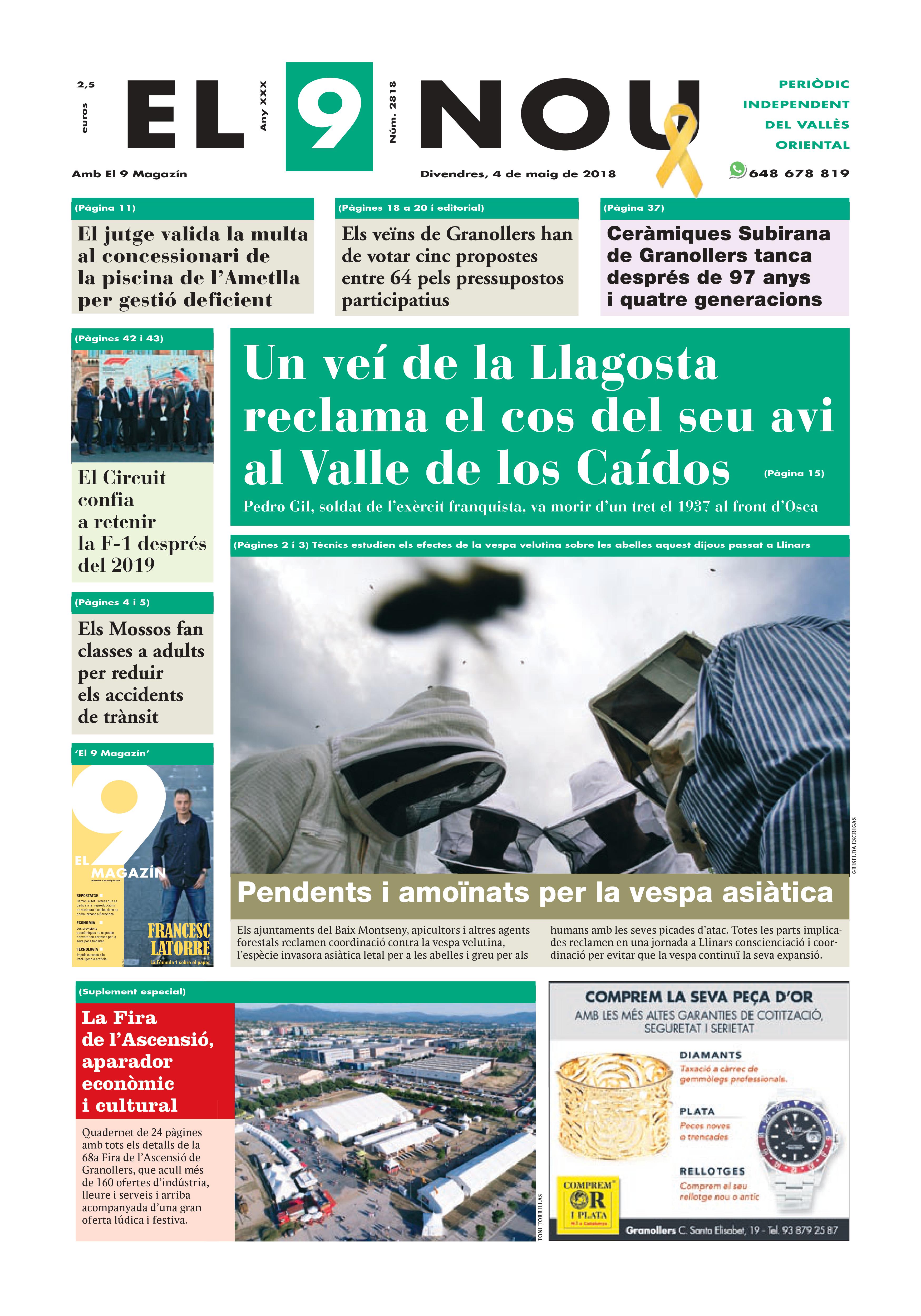 Primera plana EL 9 NOU 04_05_16 Vallès