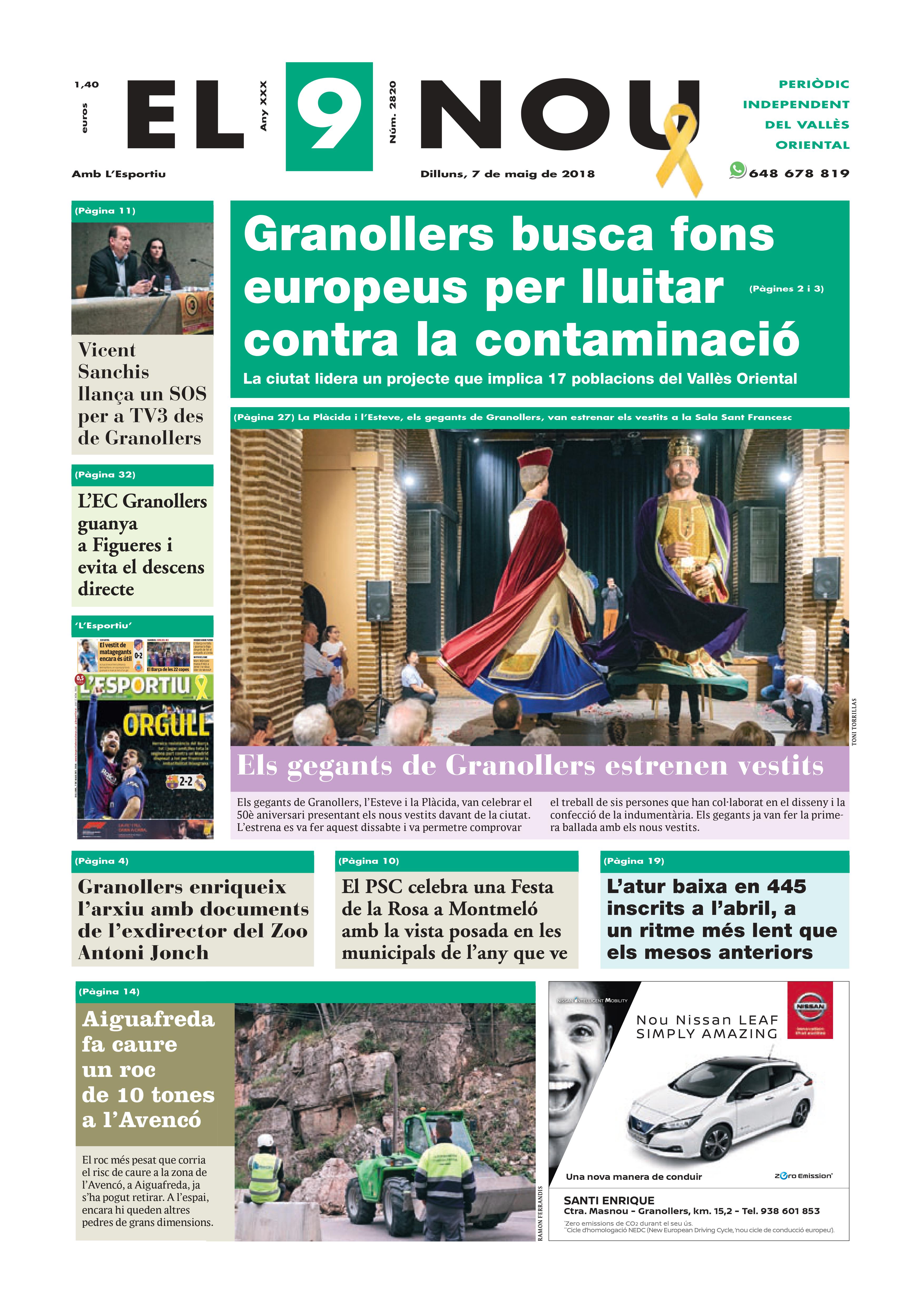 Primera plana EL 9 NOU 04_05_18 Vallès