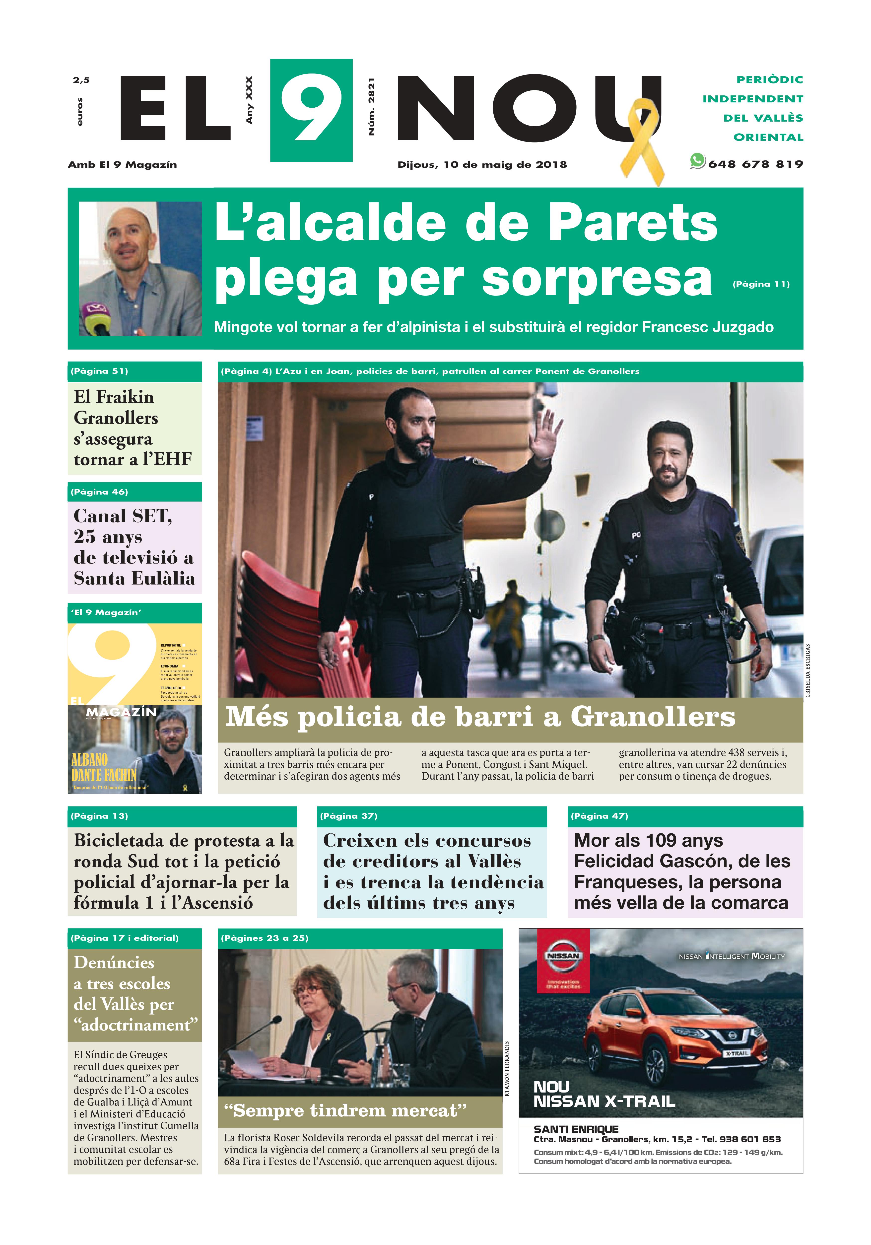 Primera plana EL 9 NOU 10_05_18 Vallès