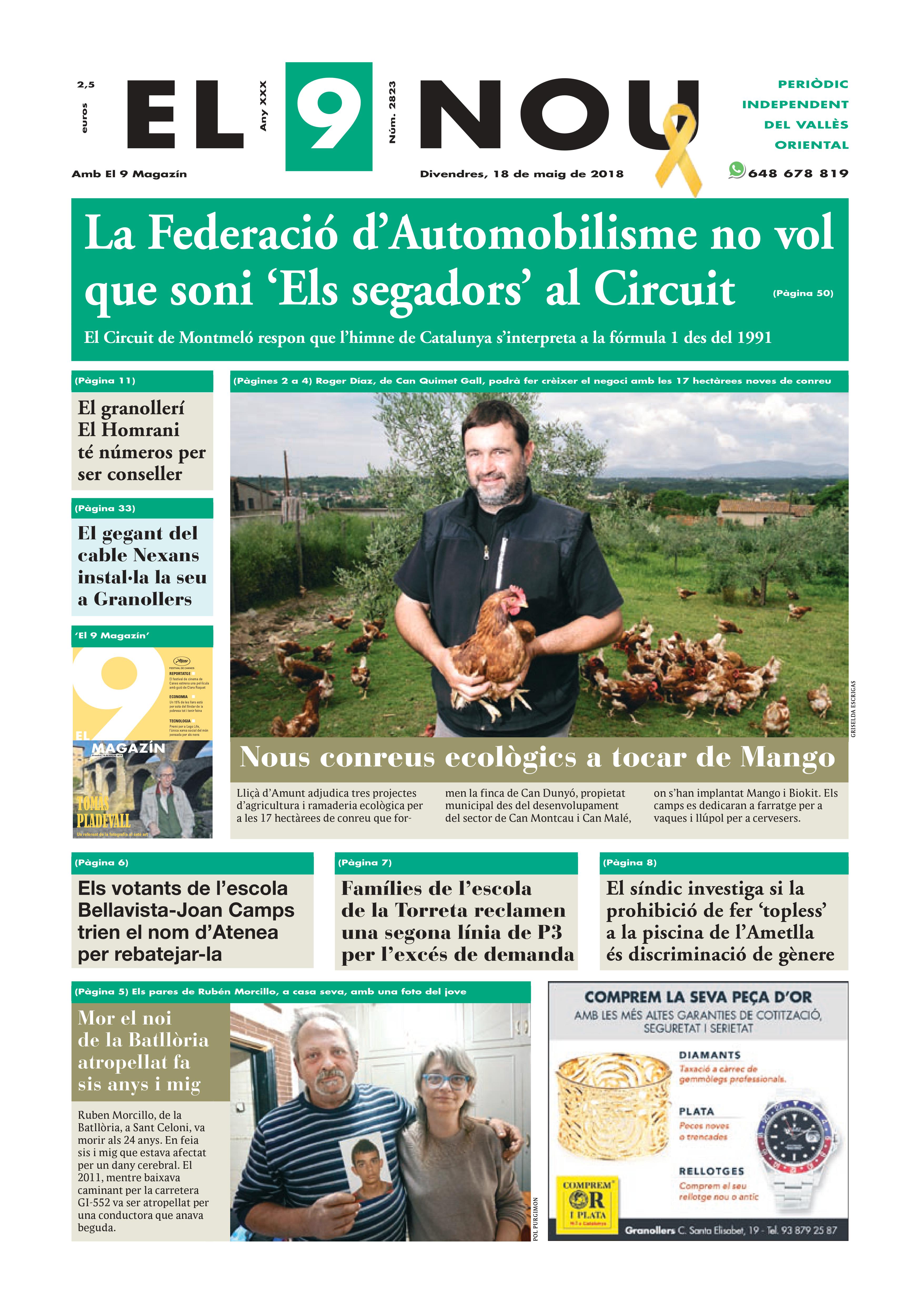 Primera plana EL 9 NOU 18_05_18 Vallès