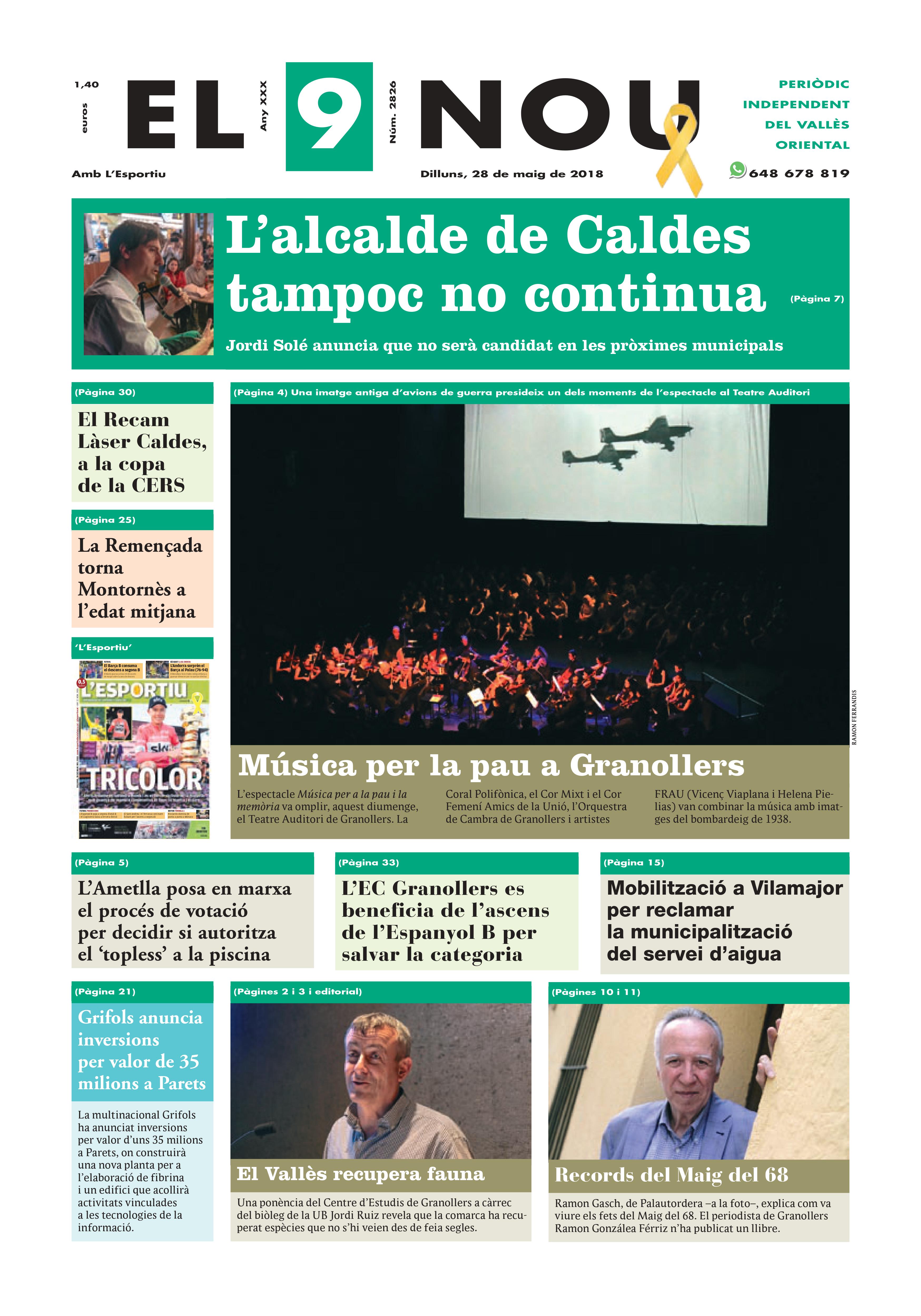 Primera plana EL 9 NOU 28_05_18 Vallès