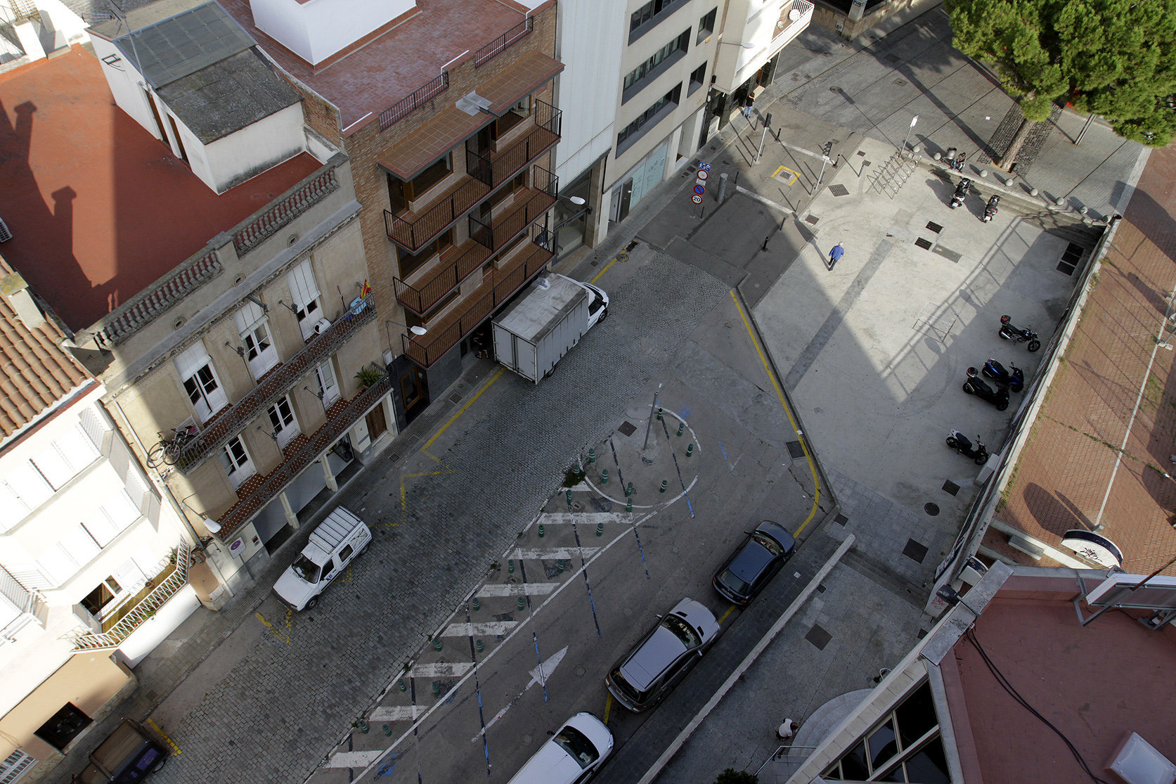 Vista aèria de la plaça Pau Casals